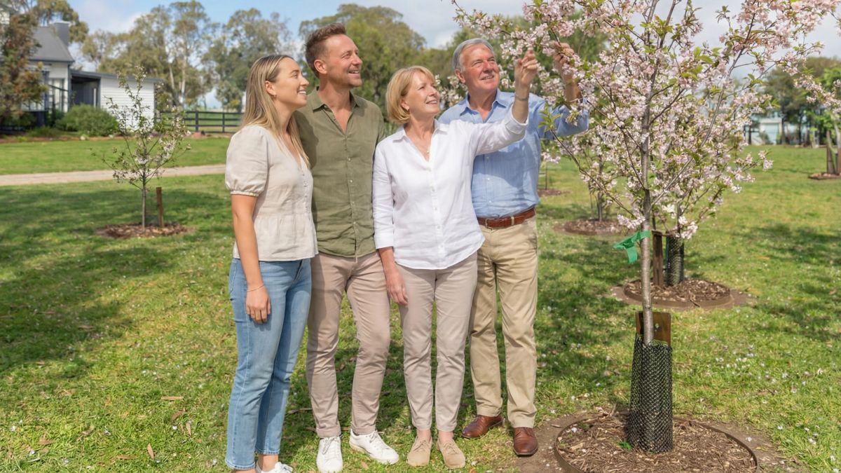 Memorial tree ceremony for a celebration of life