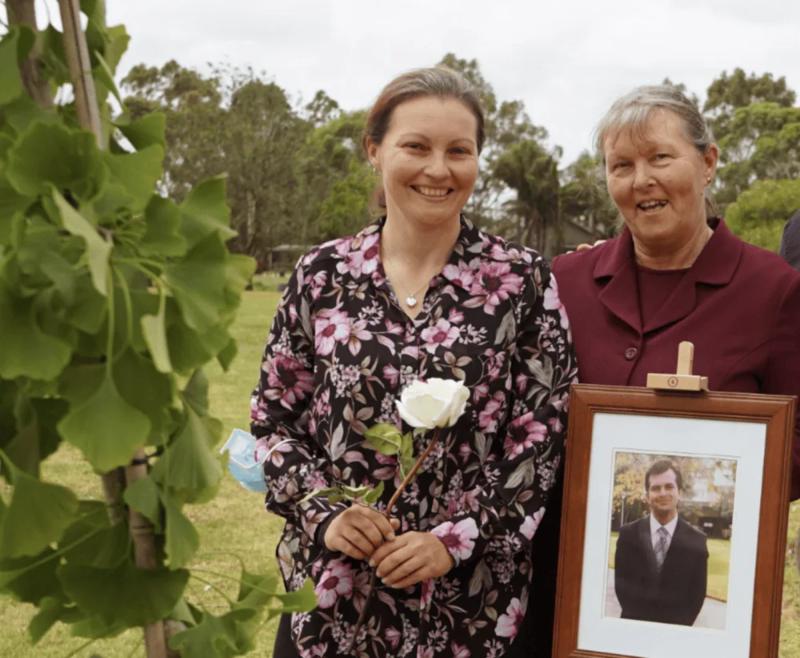 Memorial Tree Planting in Australia by Katherine Hayler at Mornington Green Legacy Gardens.