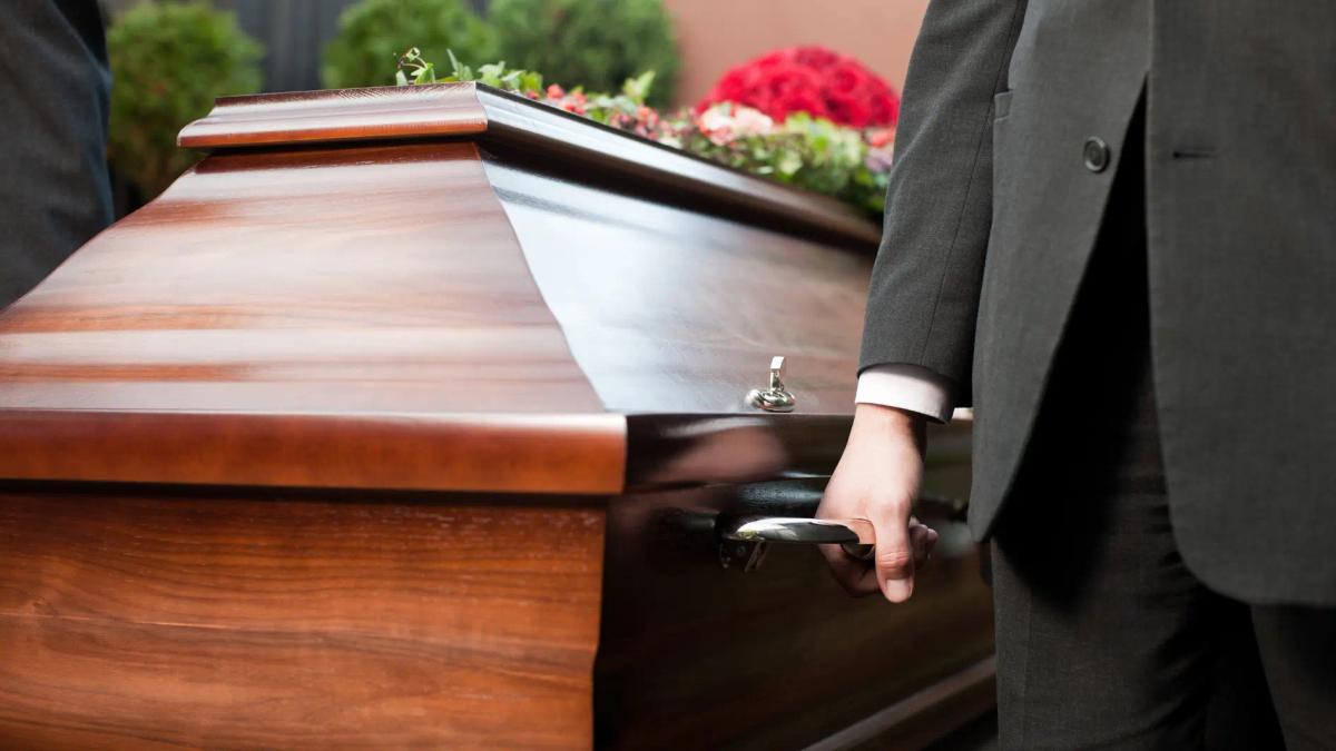 coffin with traditional ceremony