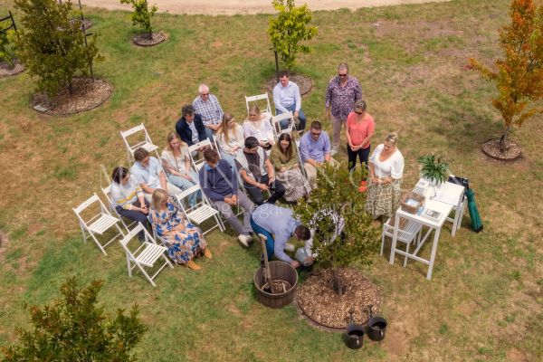 Celebration of life ceremony at mornington green living legacy gardens