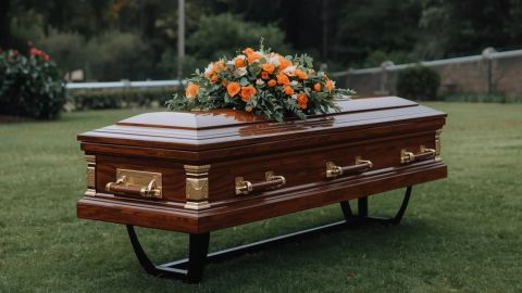 funeral session at garden