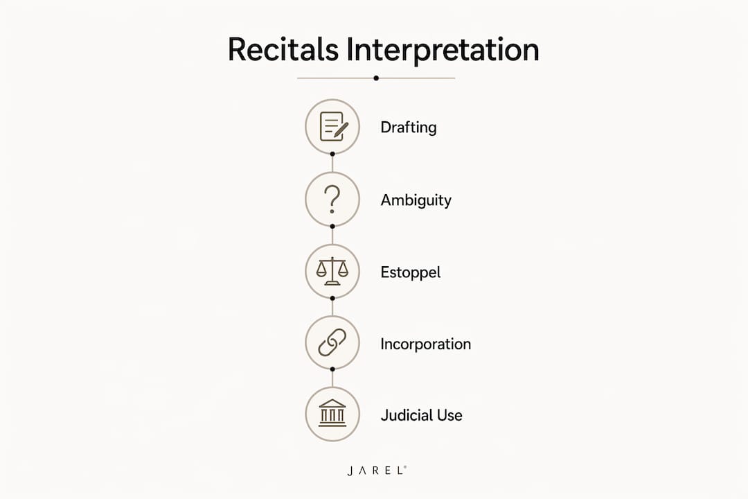 Infographic illustrating steps of recital interpretation