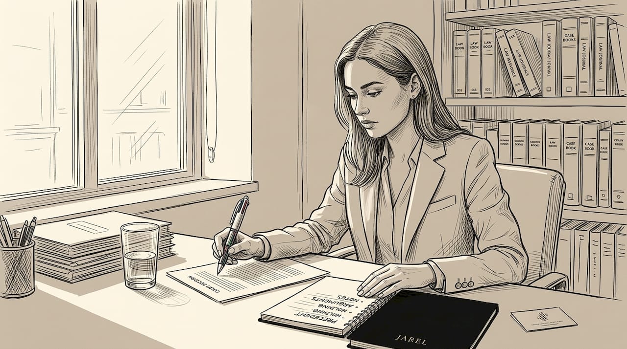 Junior lawyer extracts holding from printed opinion