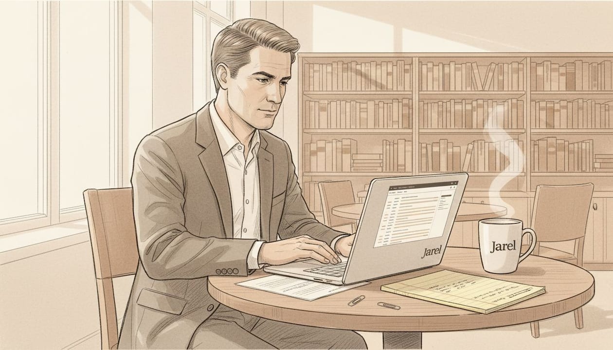 Paralegal reviewing citator system workflow