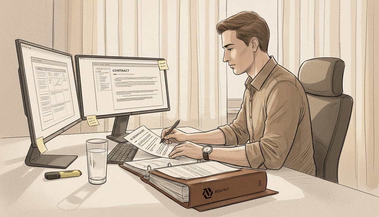 Paralegal double-checks AI legal summary with source