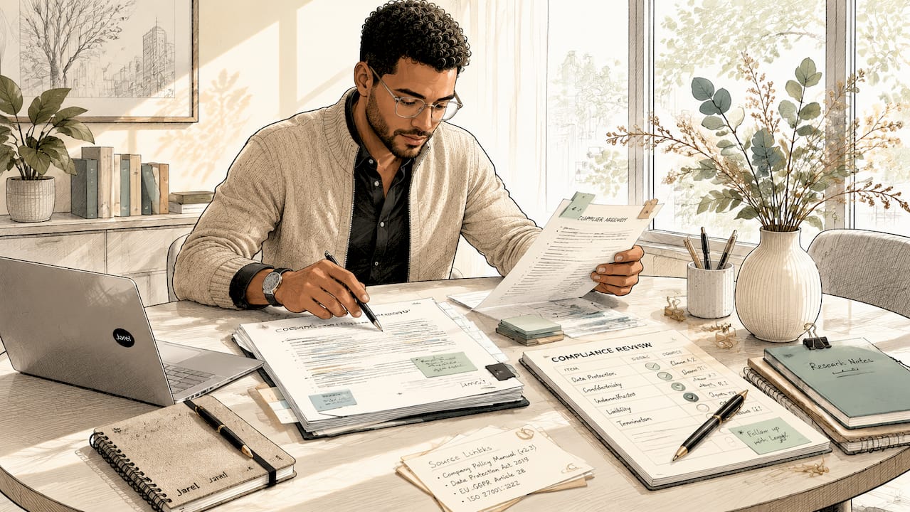 Hands organizing secure legal hold documents