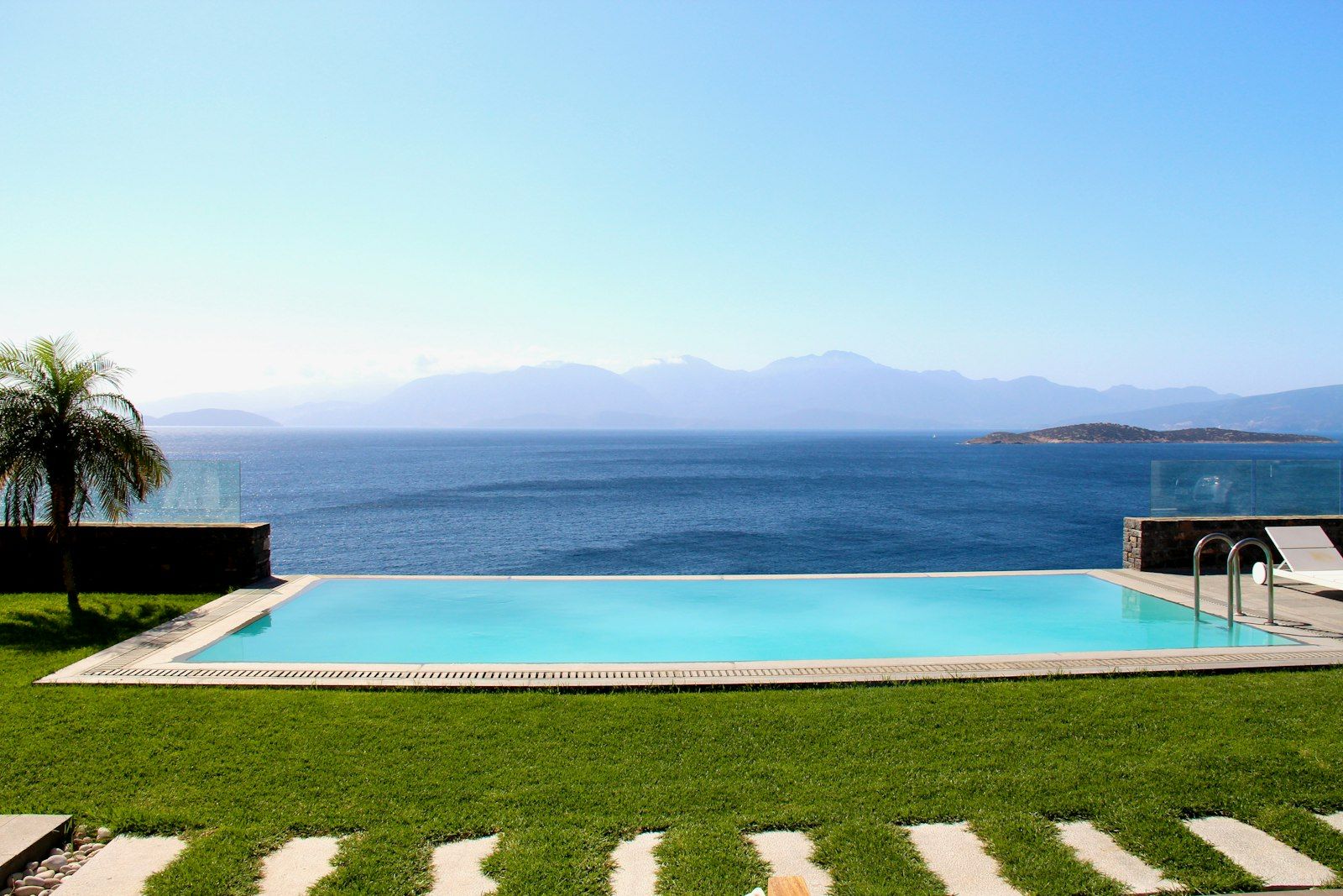 Swimming pool near the ocean