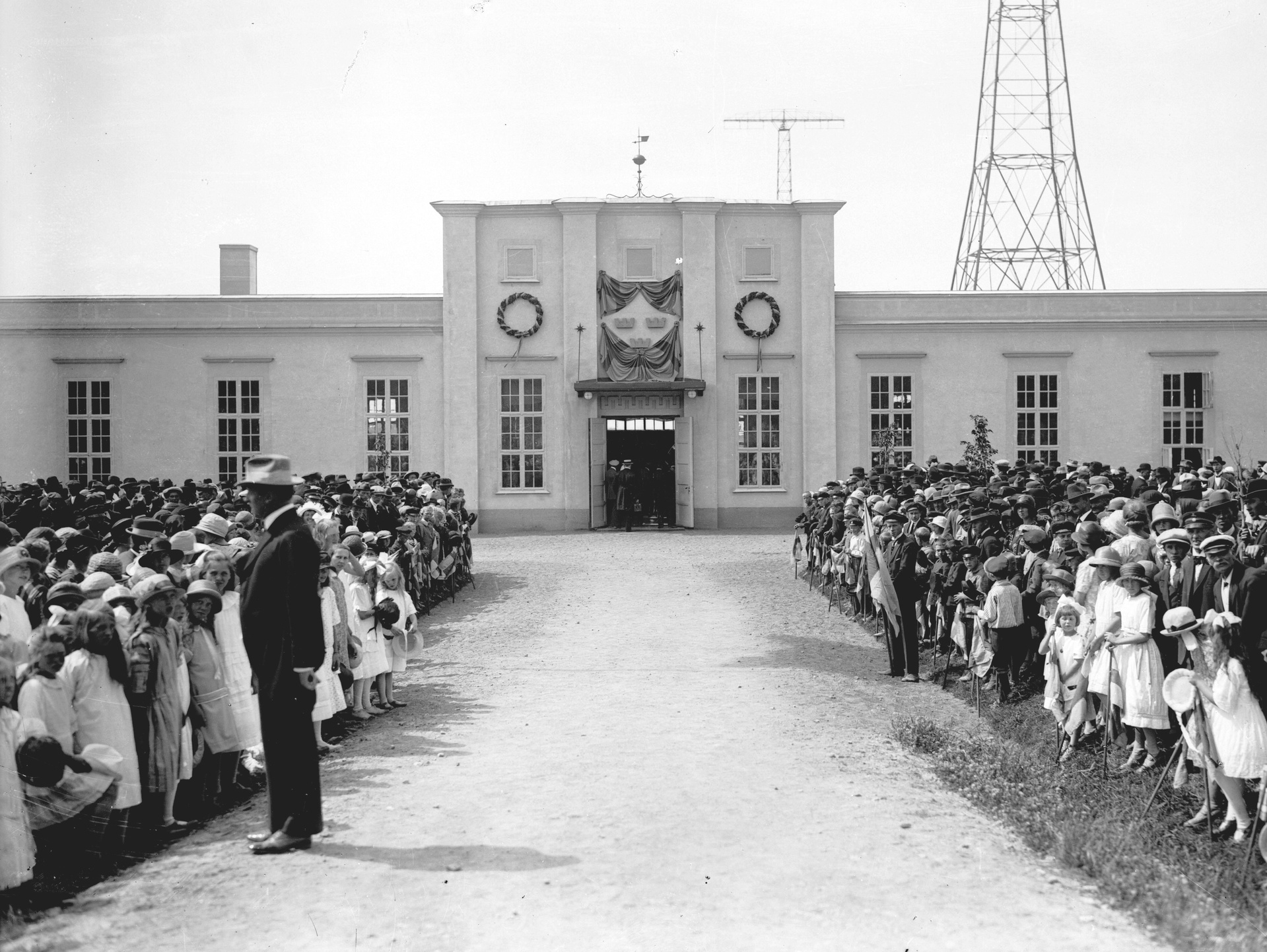 Grimeton, historisk bild från invigning 1920-tal