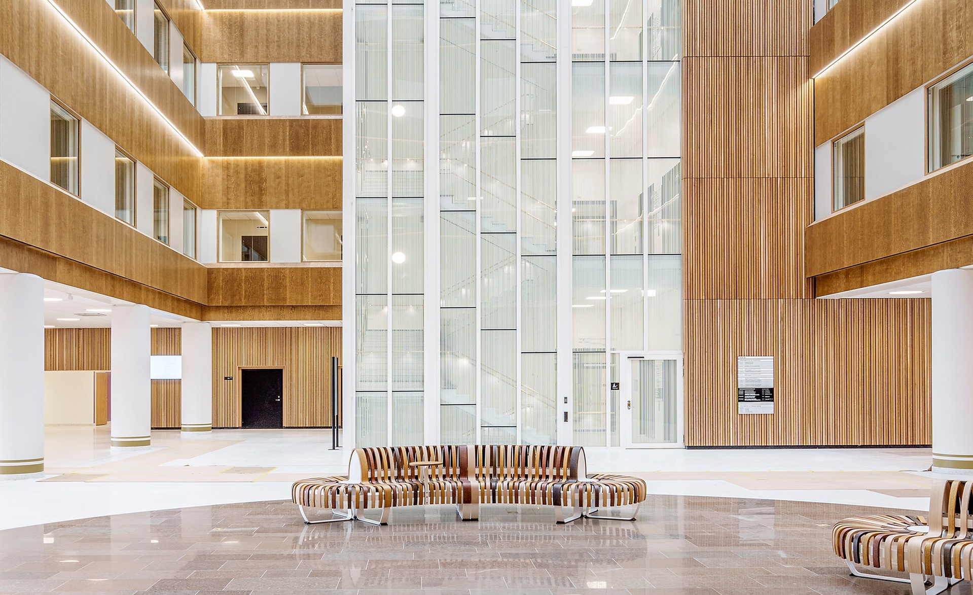 Interiört foto på Nya Psykiatrisjukhuset i Kalmar.