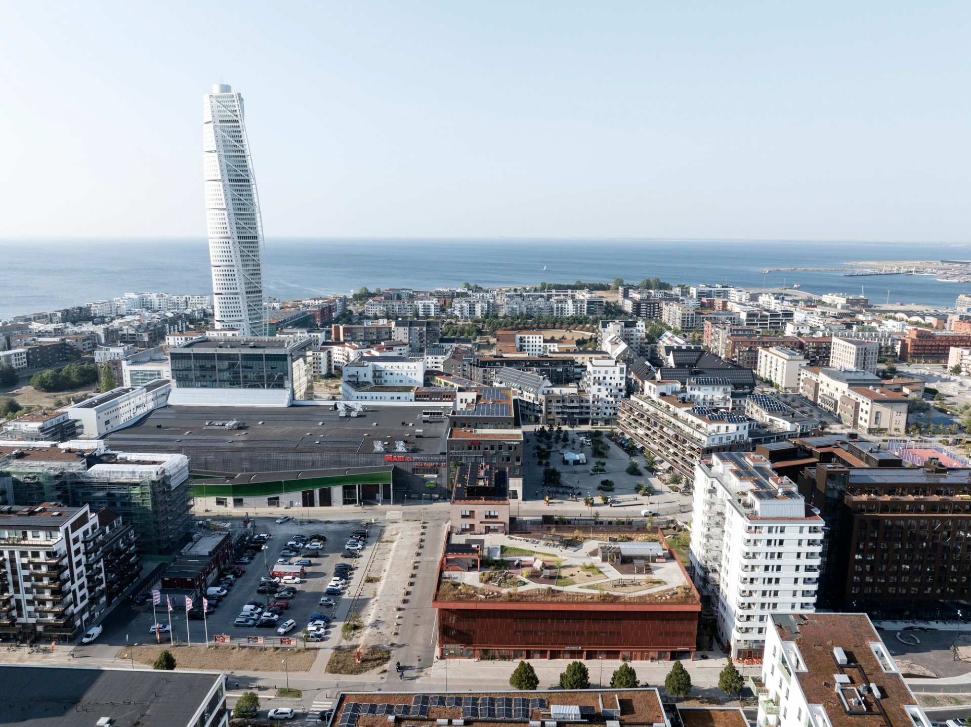 Masthusen Malmö drönarbild Västra Hamnen