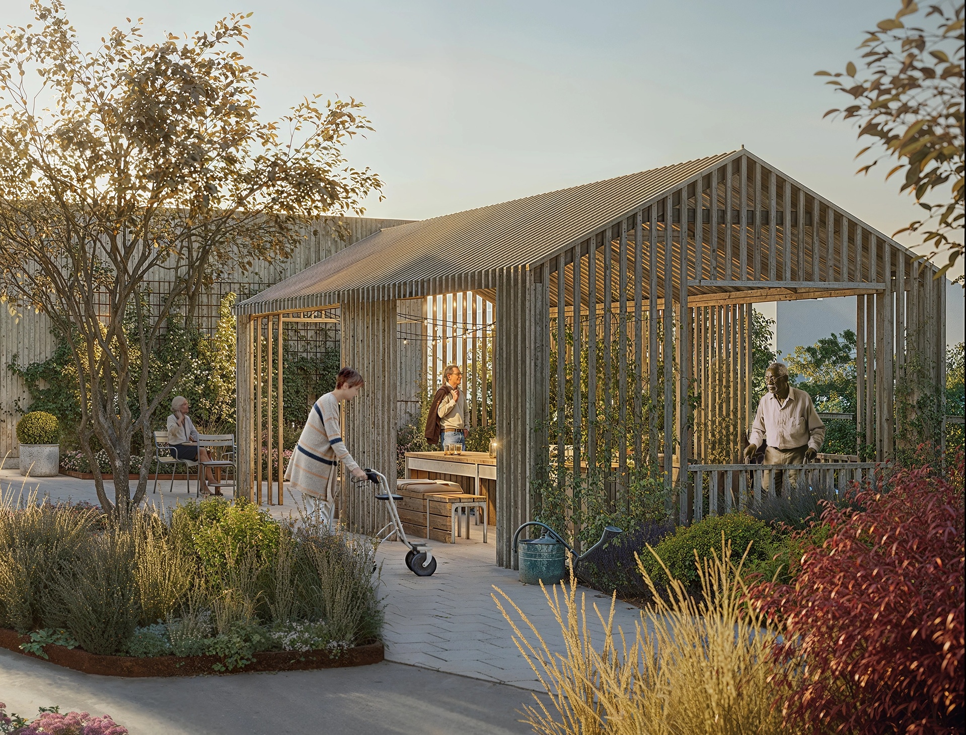 Visualisering Tenstaterrassen takterrass uterum