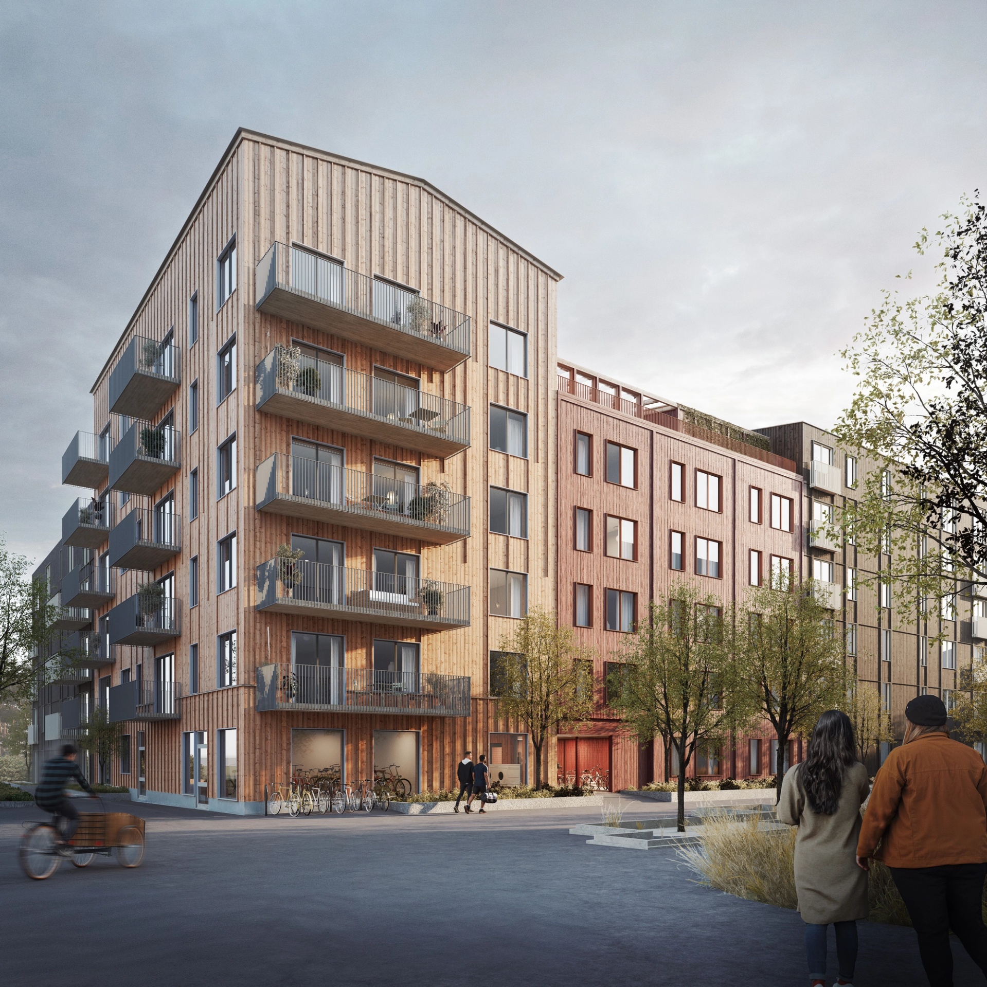 Skogsbrynet, Rosendal. Visualisering gatuvy.