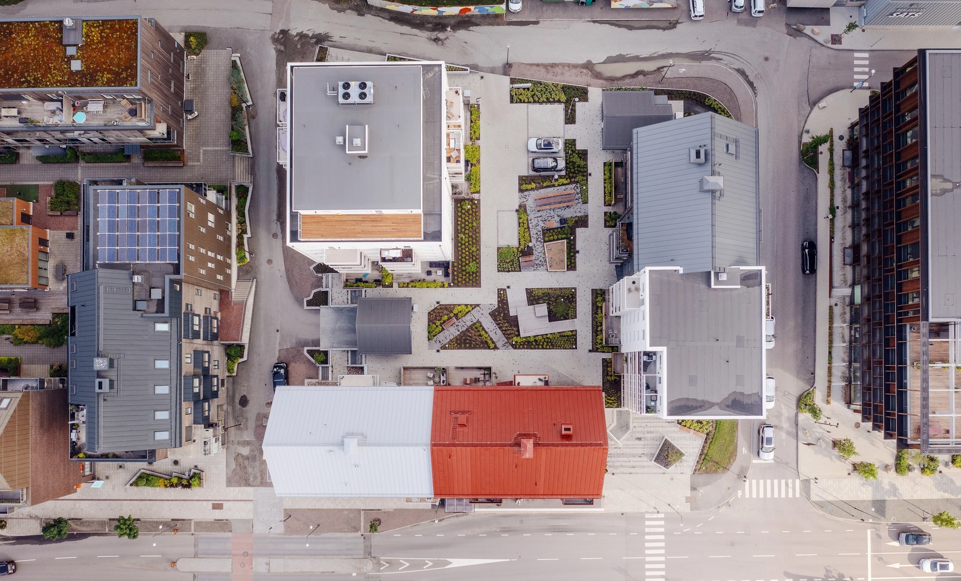 Hovås Entré flygbild rakt ovanifrån