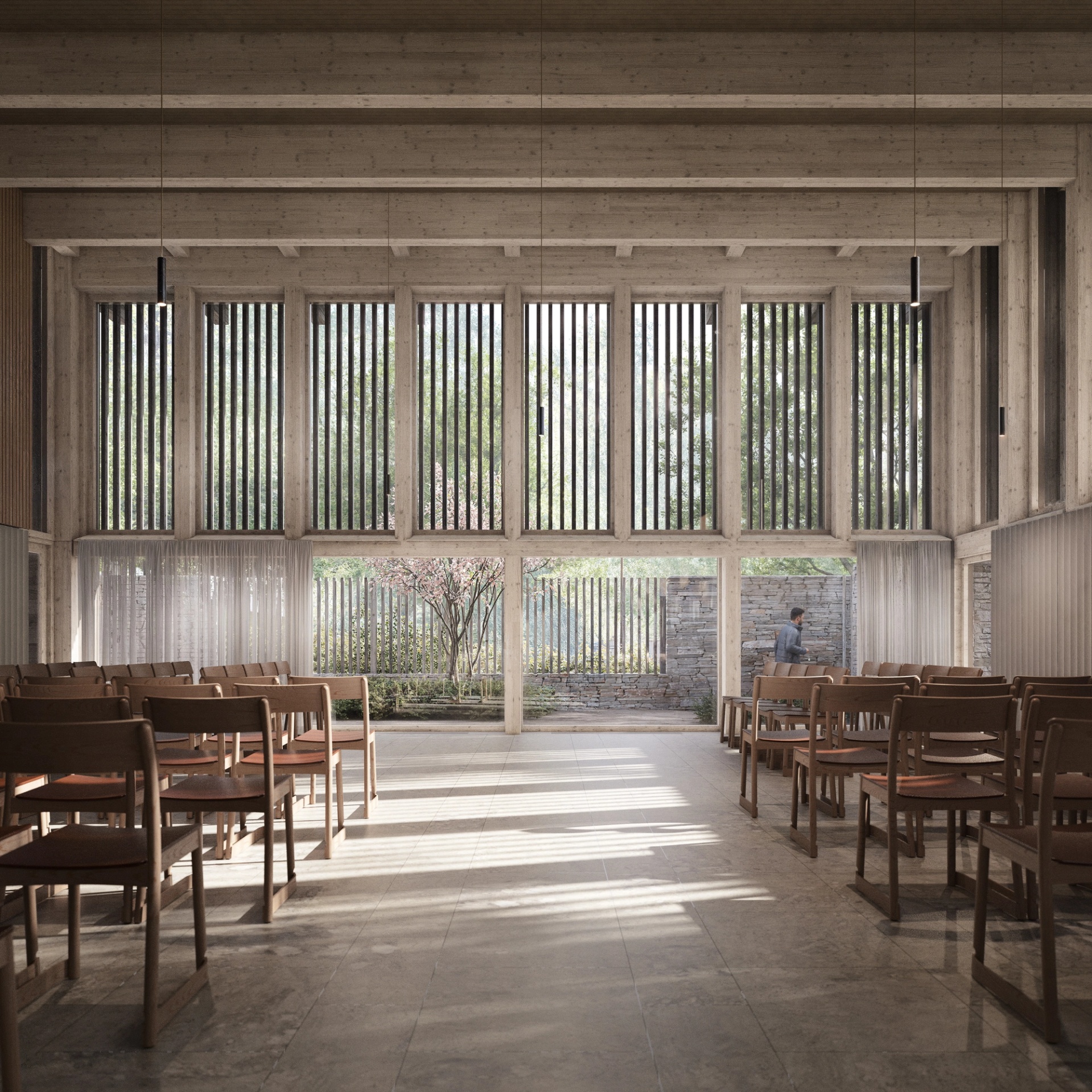 Råda ceremonisal, visualisering av interiör