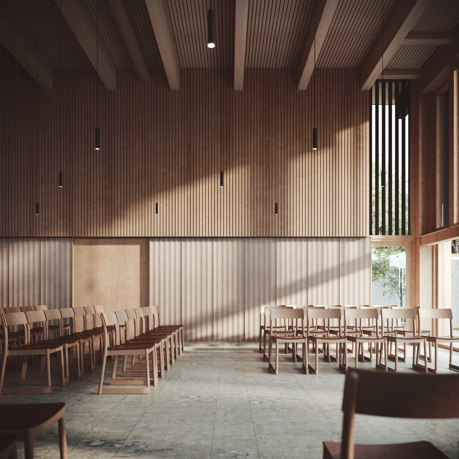 Råda ceremonisal, visualisering interiör