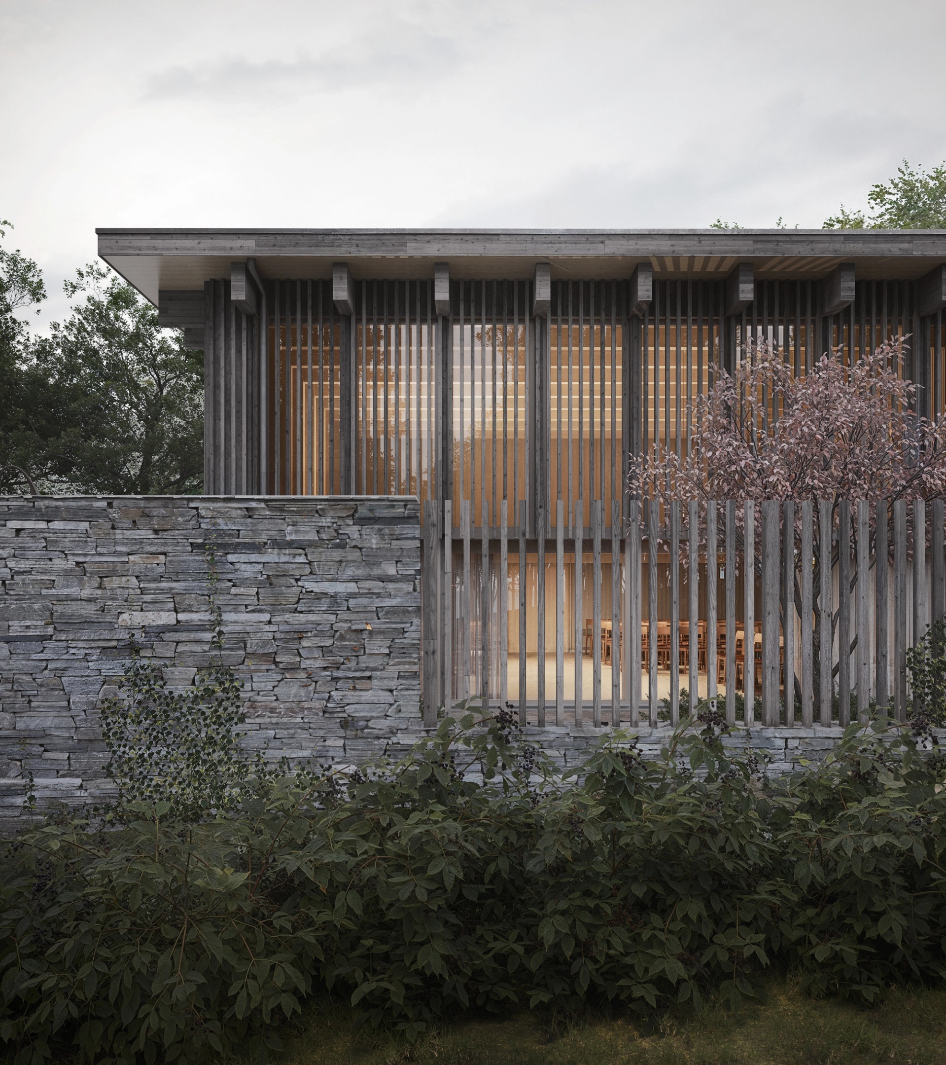 Råda ceremonisal, visualisering av exteriör