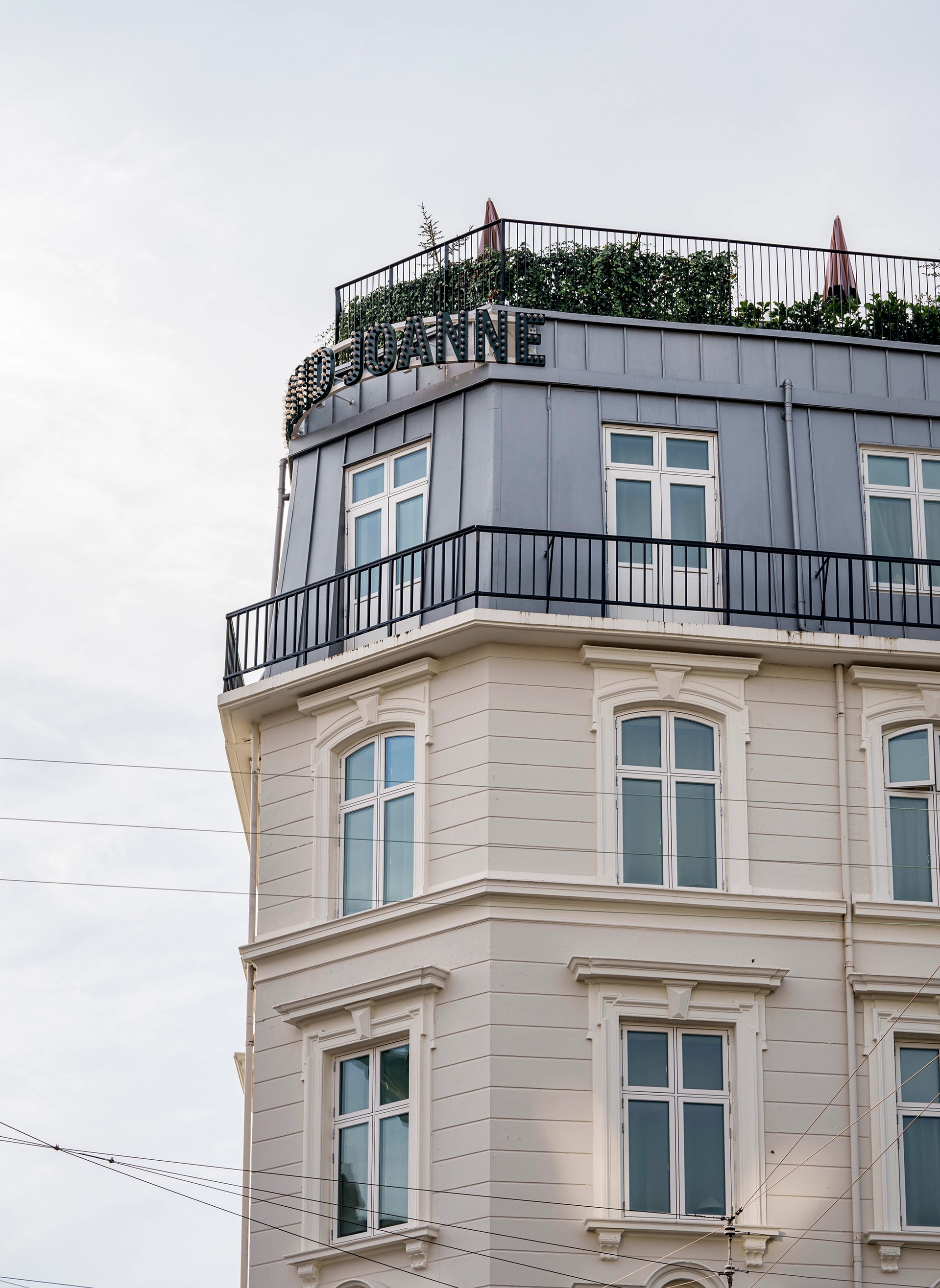 Fasad gavel på Grand Joanne, Köpenhamn