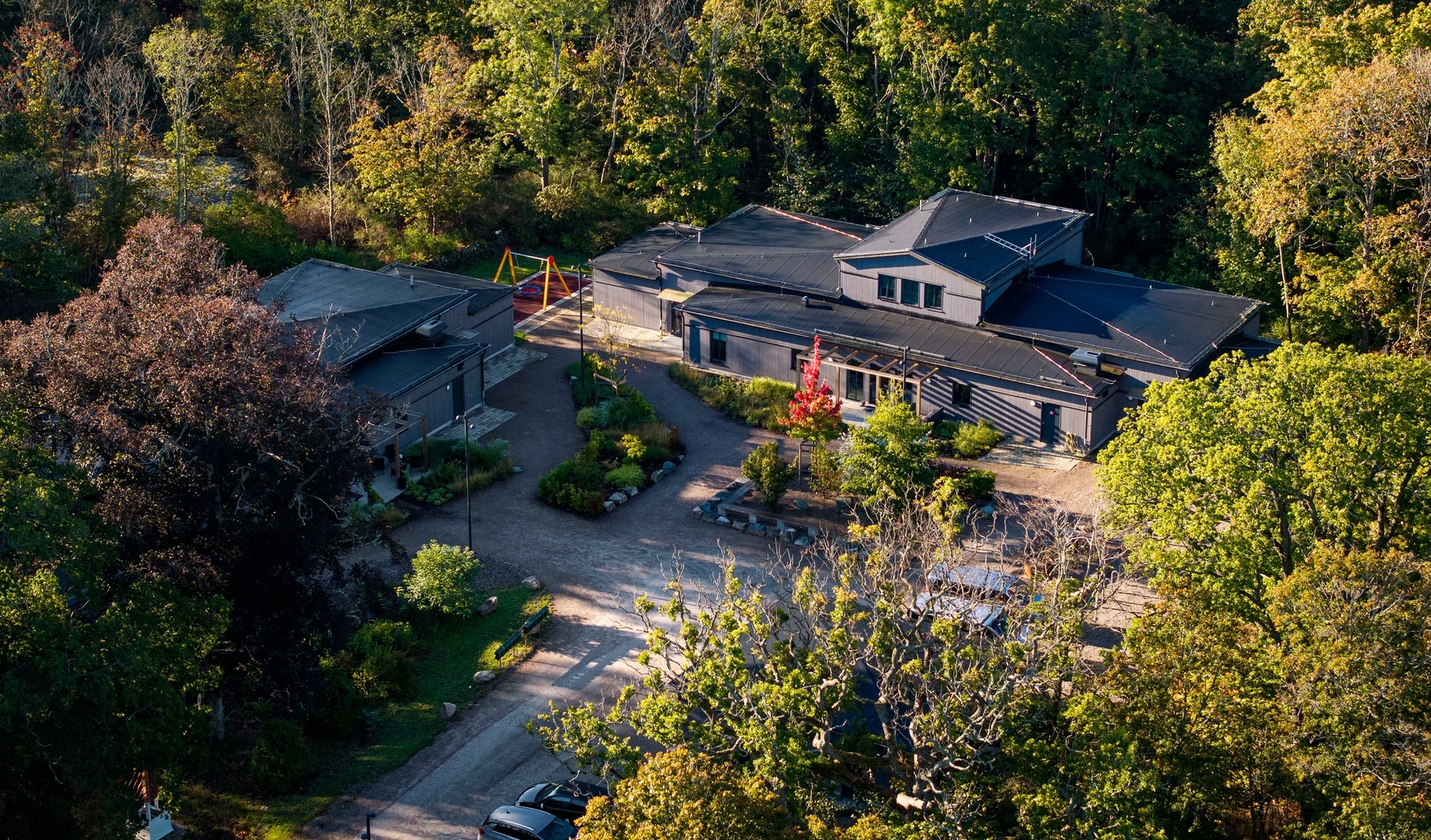 Villa Vik. LSS-boende utanför Karlskrona. Flygfoto