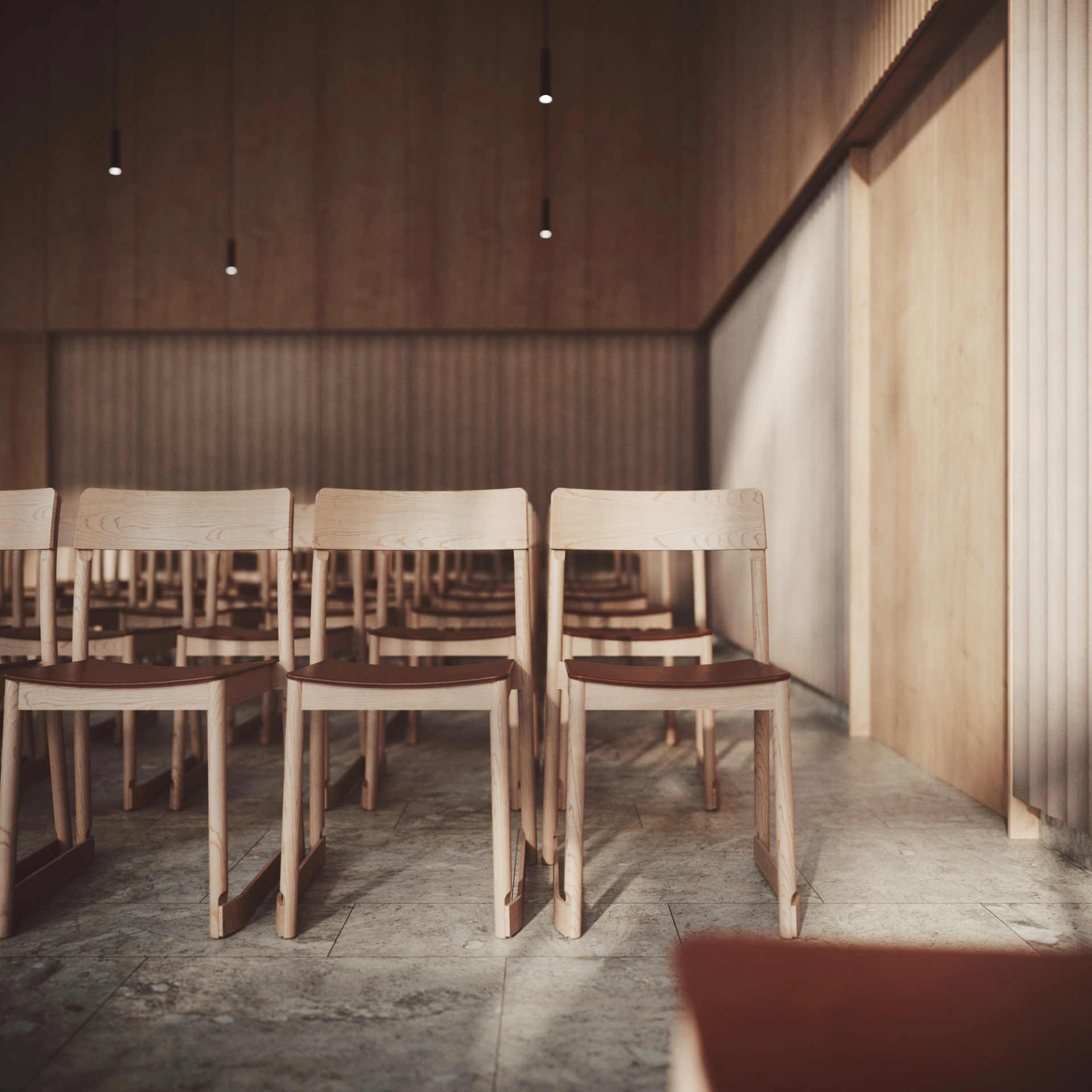 Råda ceremonisal, visualisering interiör