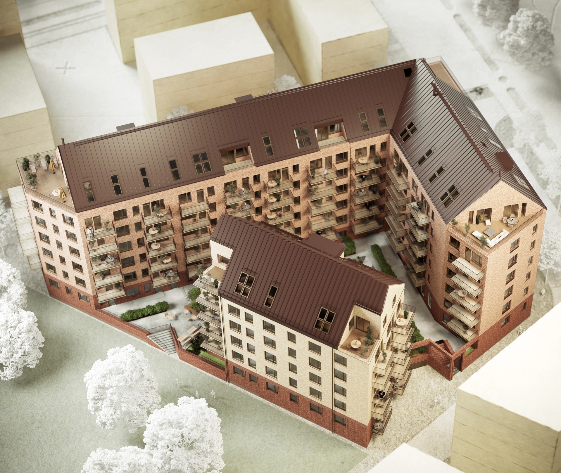 Kv Atland visualisering hela kvarteret