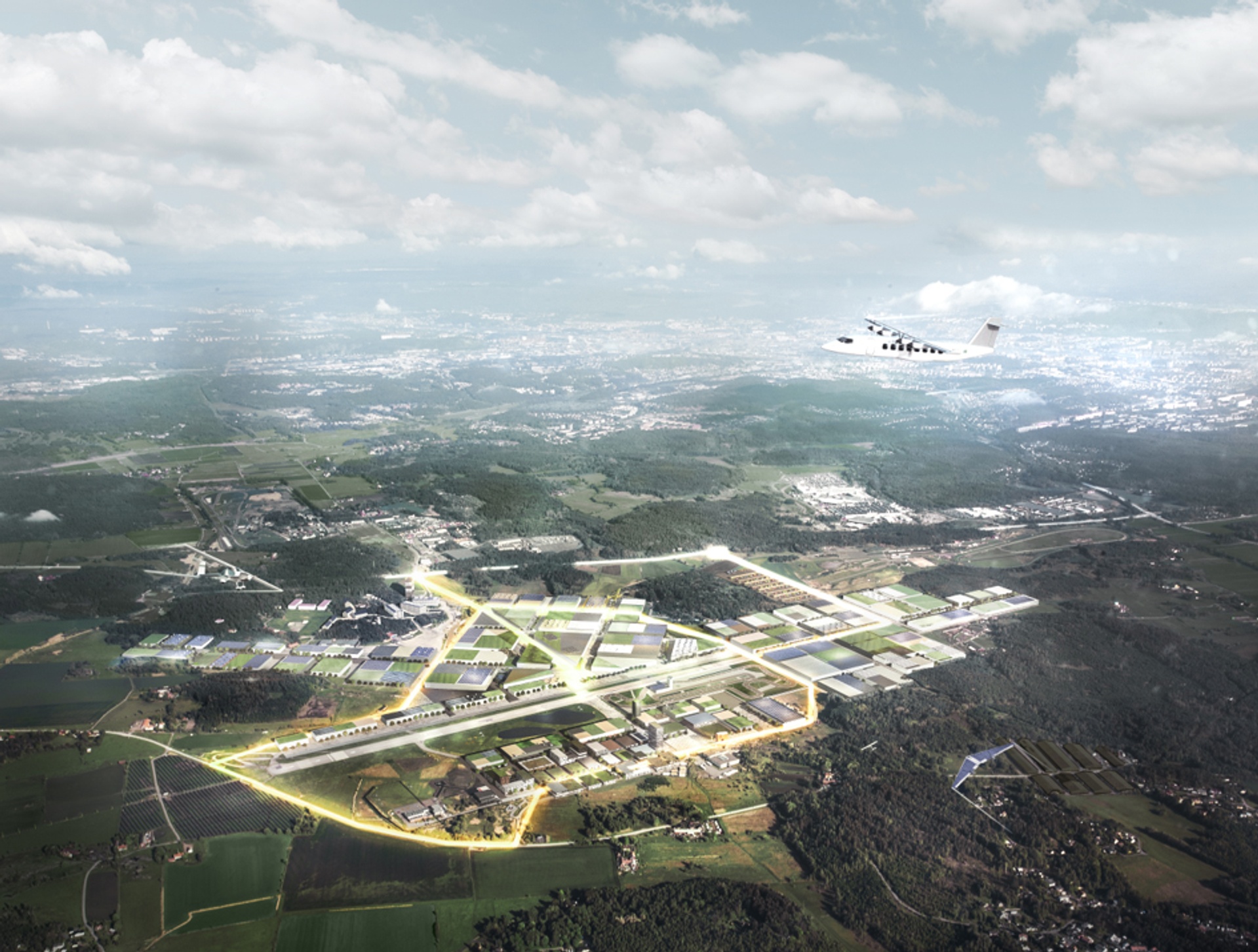 Visionsbild Säve flygplats