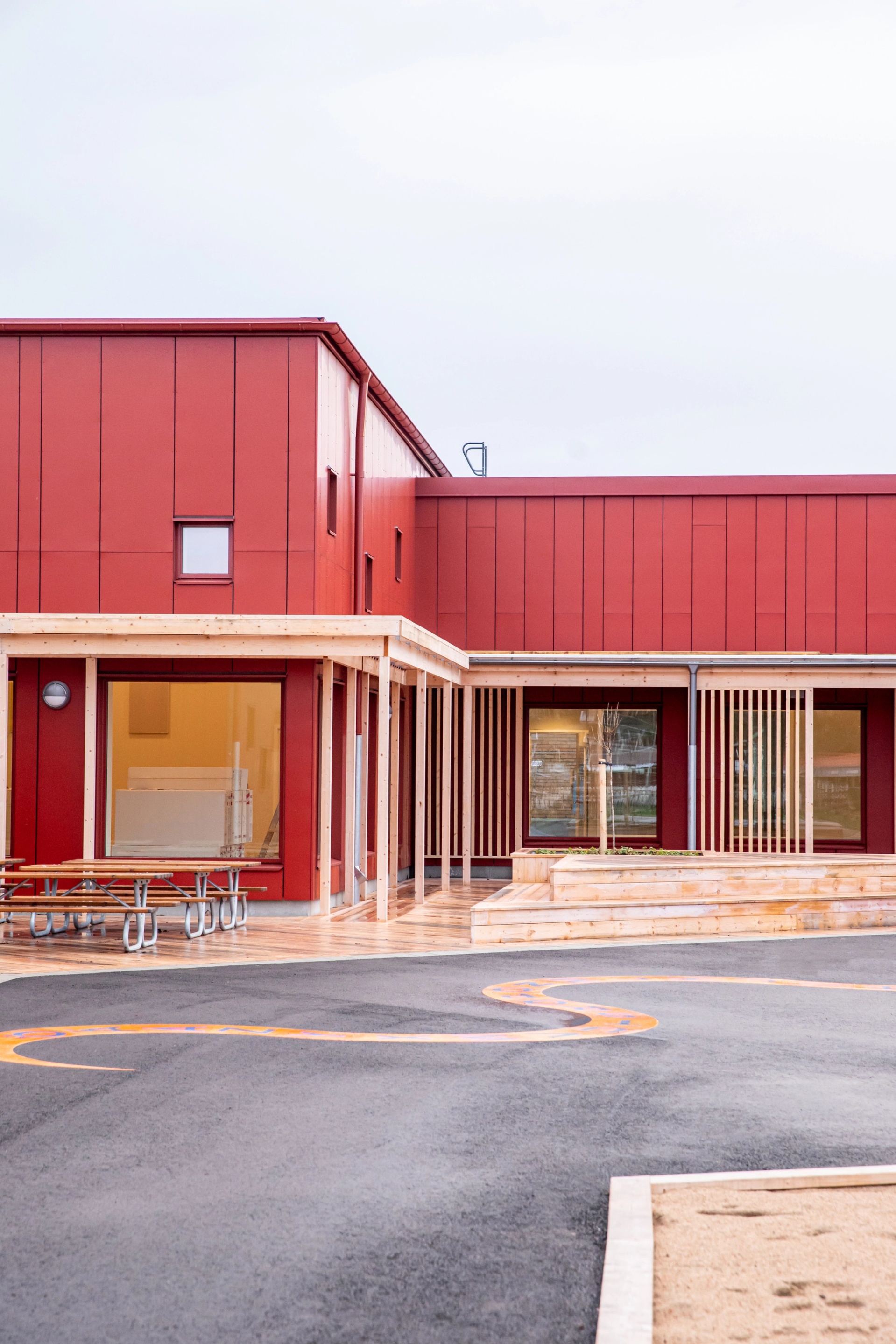 Pergola på Håstens förskola i Varberg