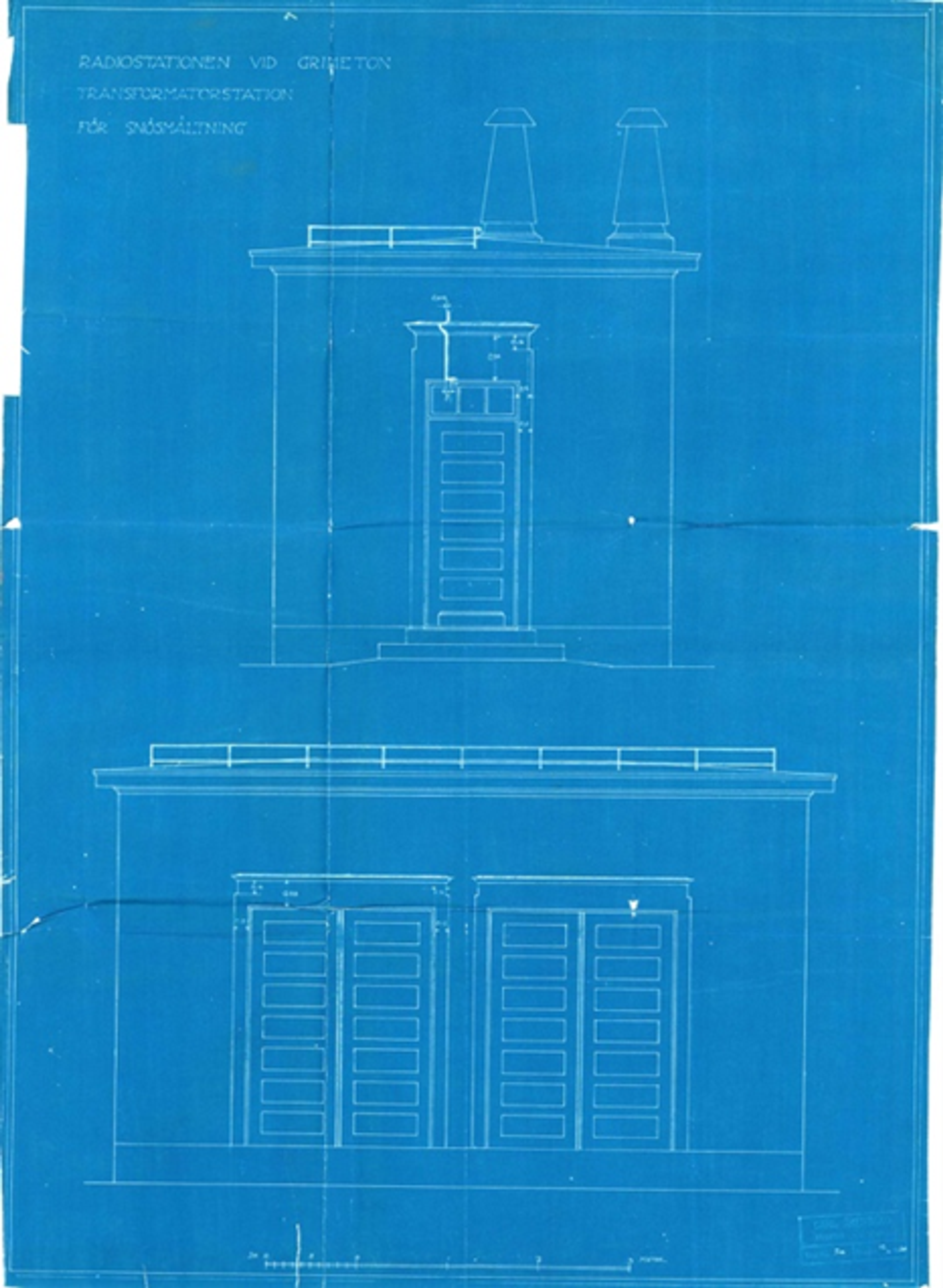 Grimeton, Carl Åkerblads fasadritningar från 1924