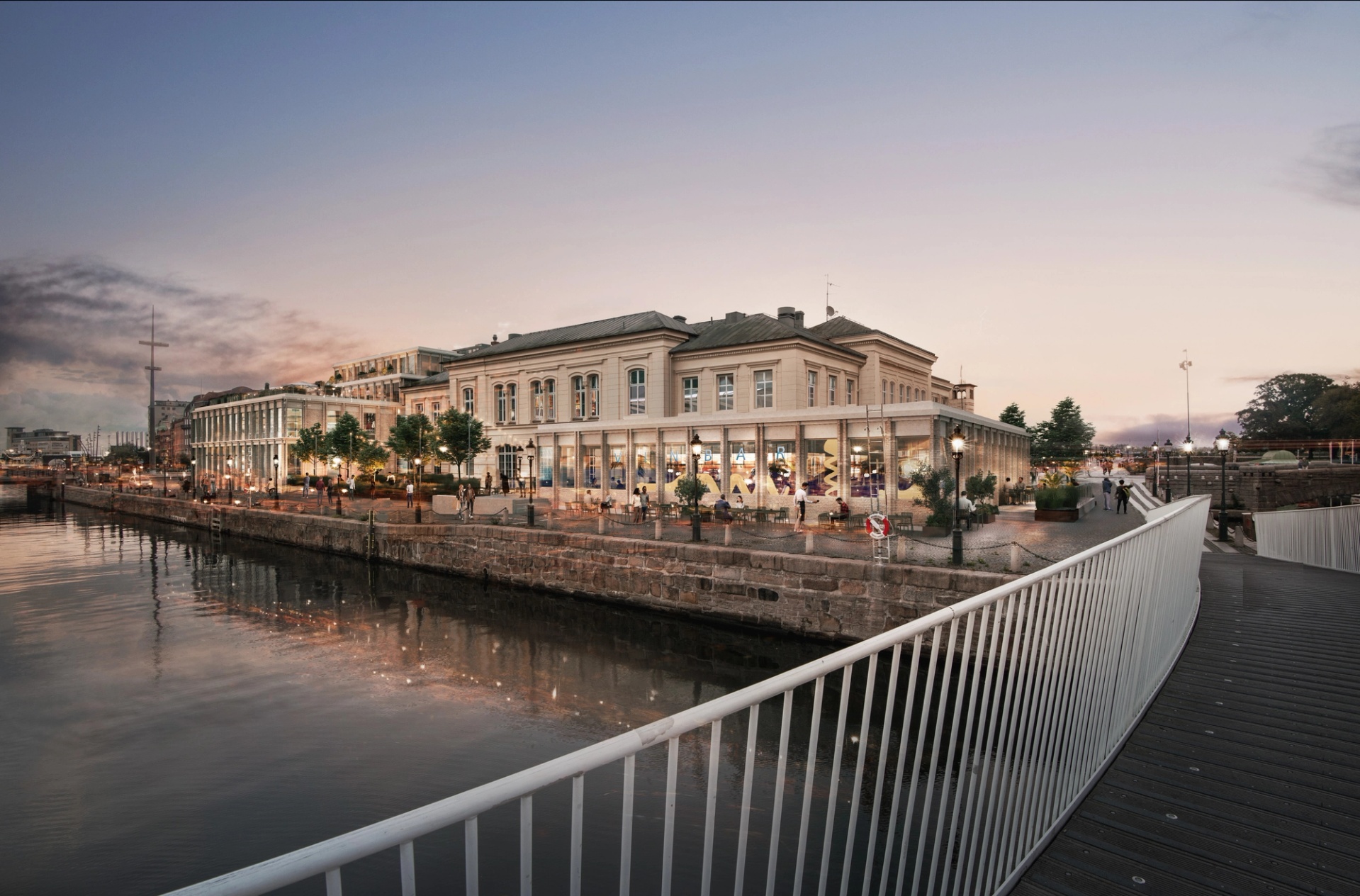 Visualisering av Börhuset Malmö med tillbyggnad, av Krook & Tjäder