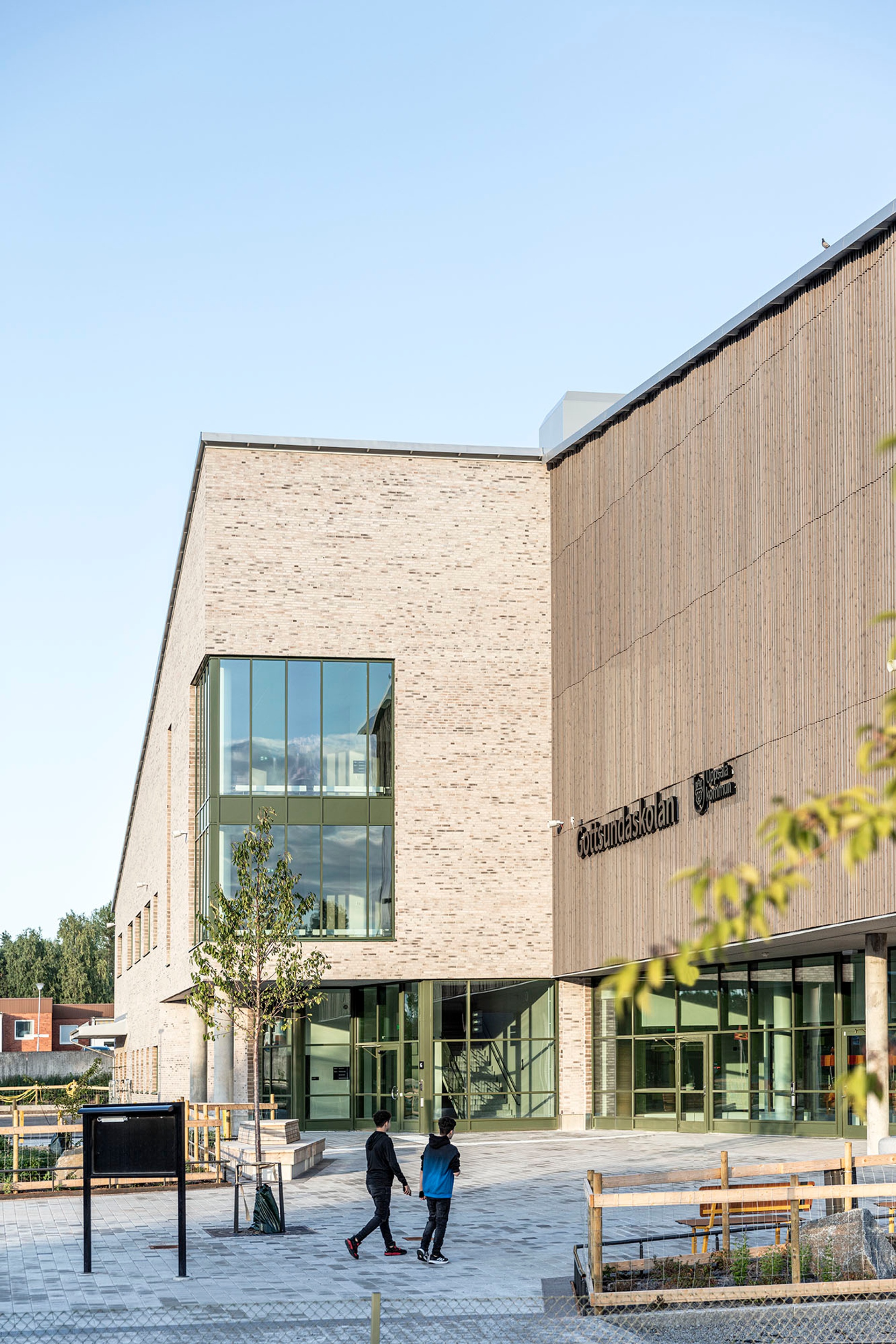 Exteriör Nya Gottsundaskolan av Krook & Tjäder