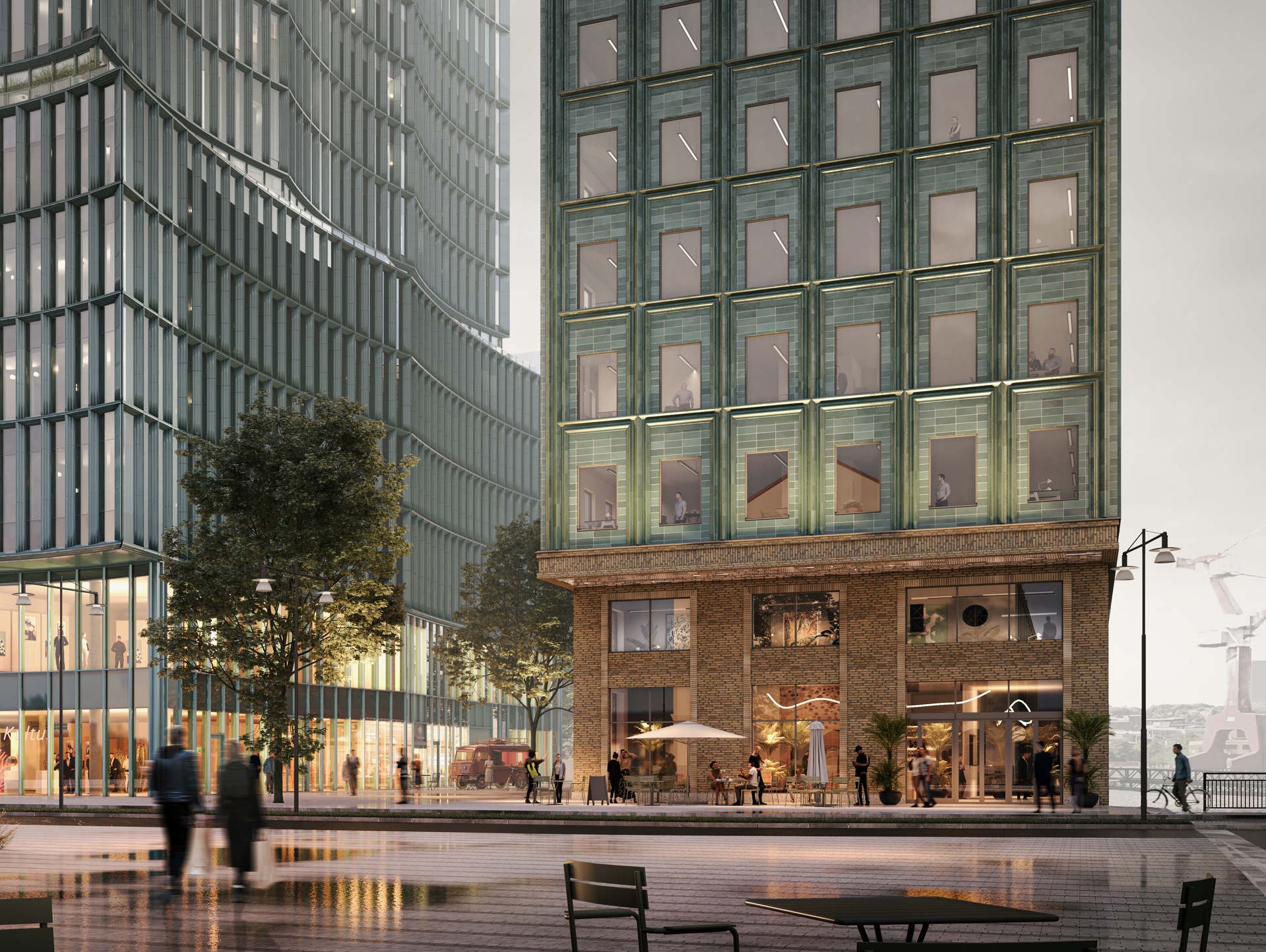 Global Business Gate, Water House. Visualisering gatumiljö