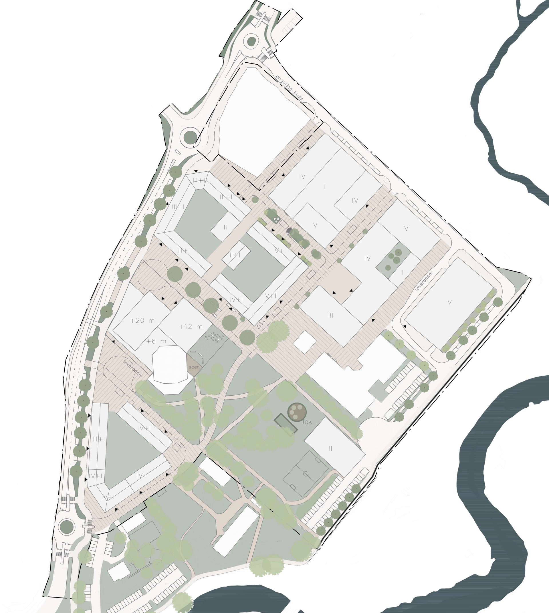 Illustrationsplan Dergården, Lerum
