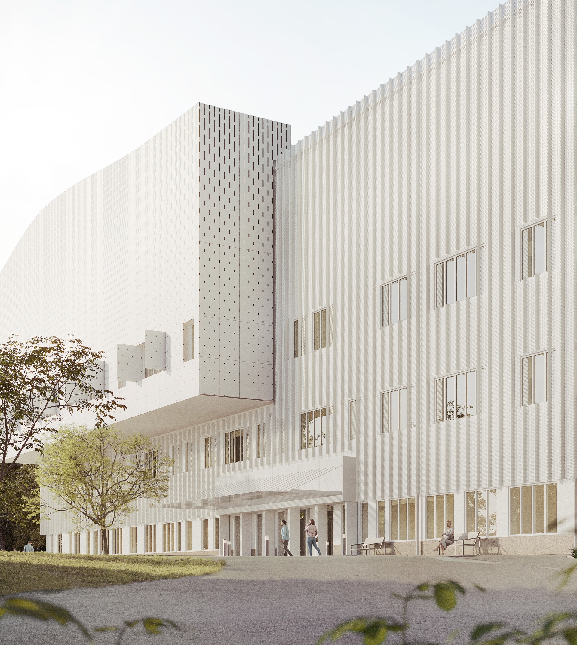 Visualisering innegård Framtidens Ortopedi i Hässleholm