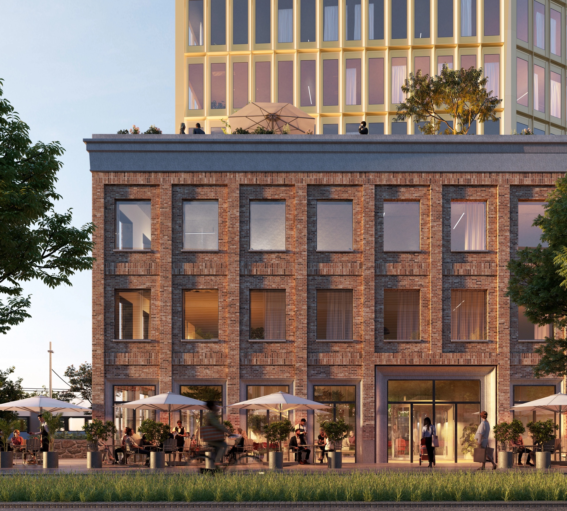 Noon, kontorshus i Centralenområdet Göteborg. Restaurangmiljö i bottenvåning.