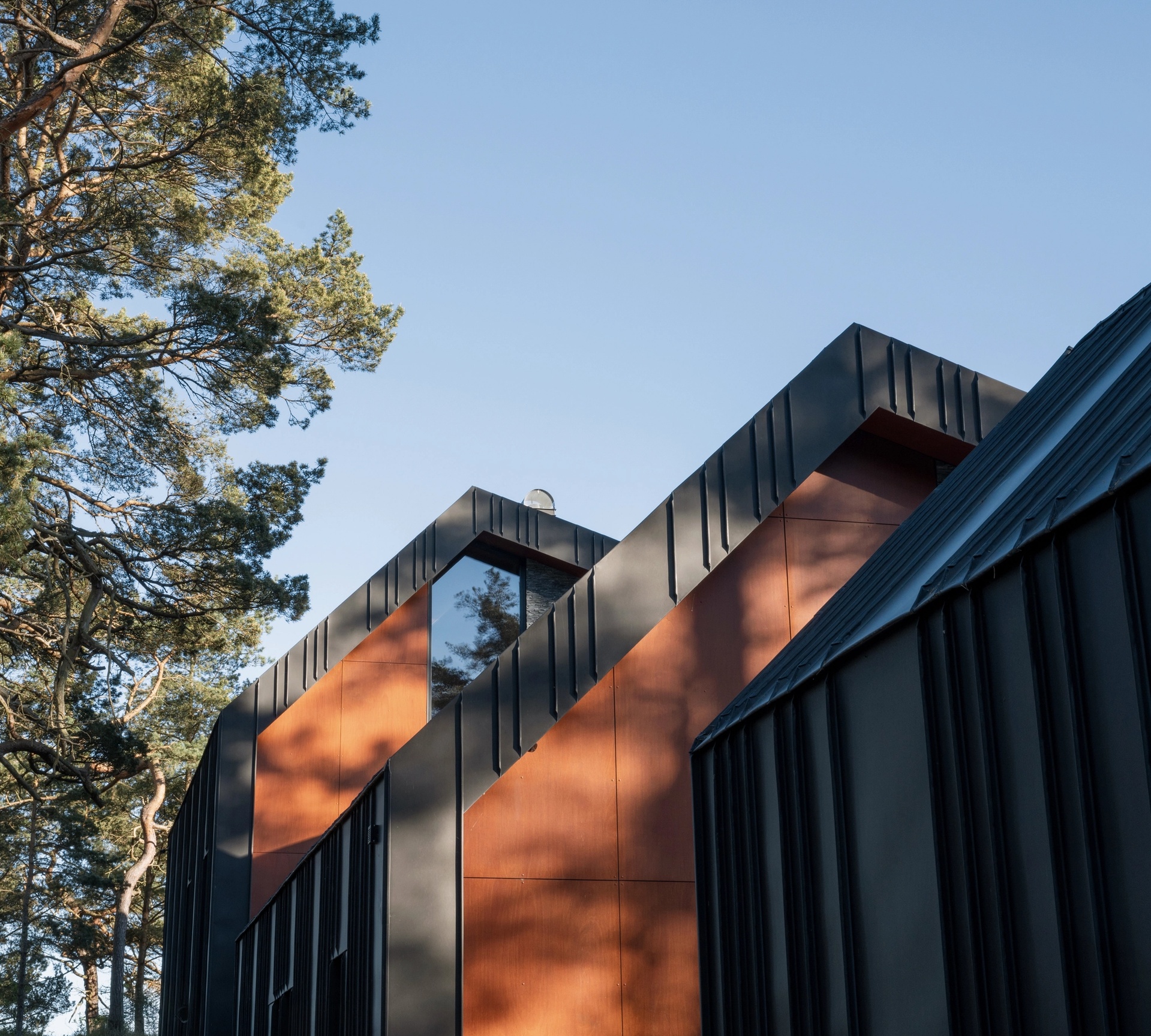 Villa W exteriör, utblick mot havet