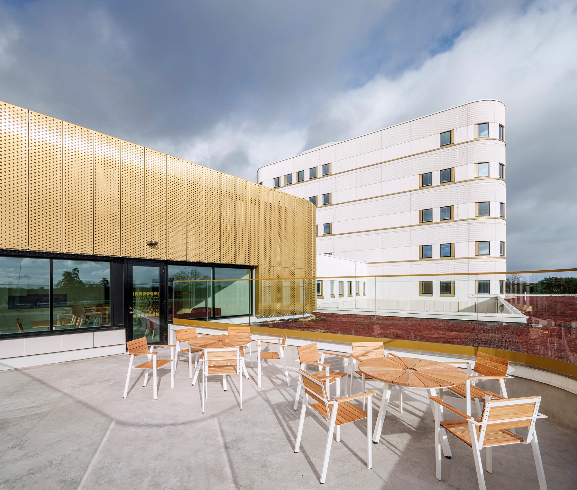 Nya Psykiatrisjukhuset i Kalmar uteplats på tak