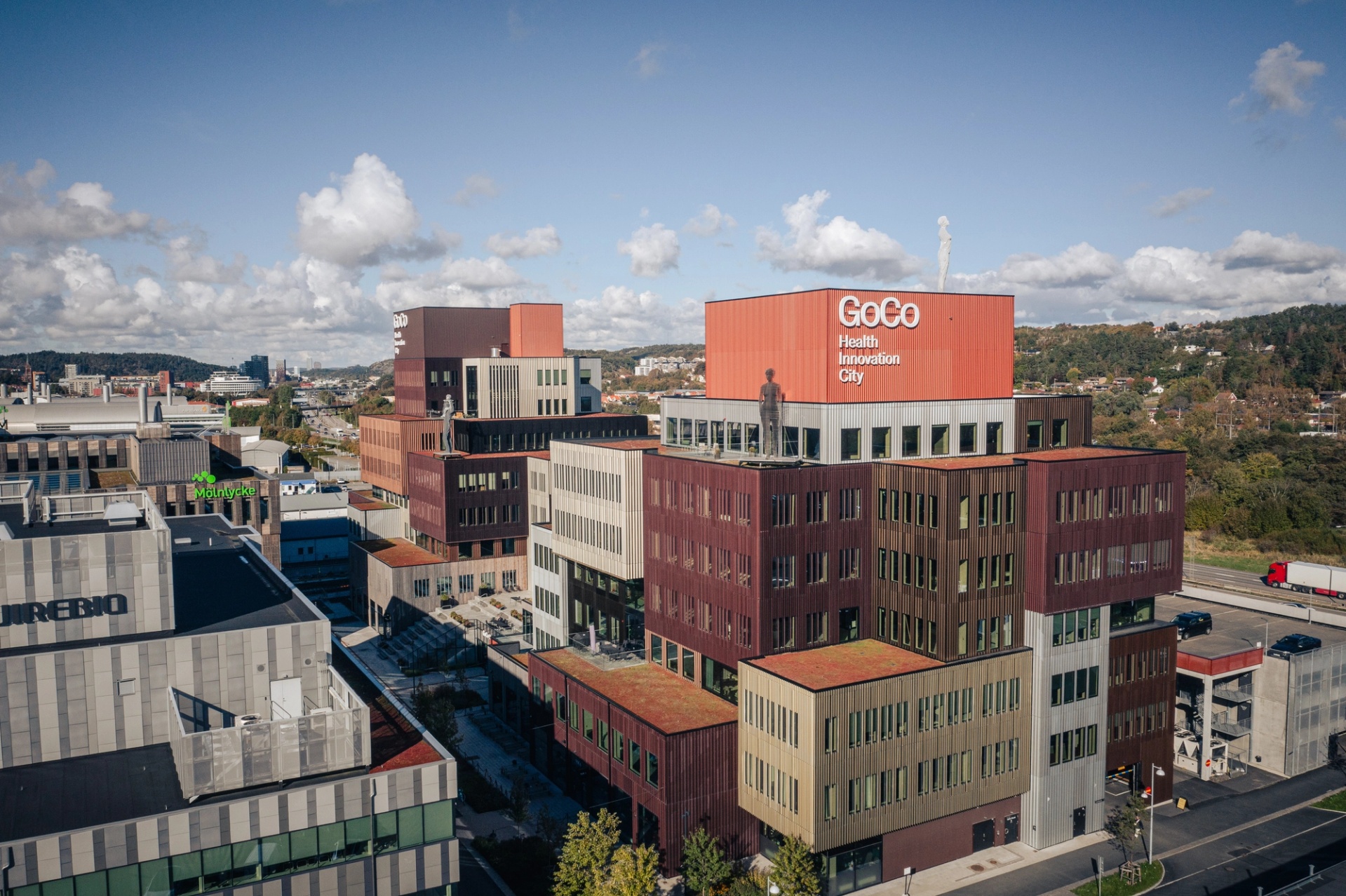 GoCo Mölndal, flygvy. Detaljplan av Krook & Tjäder