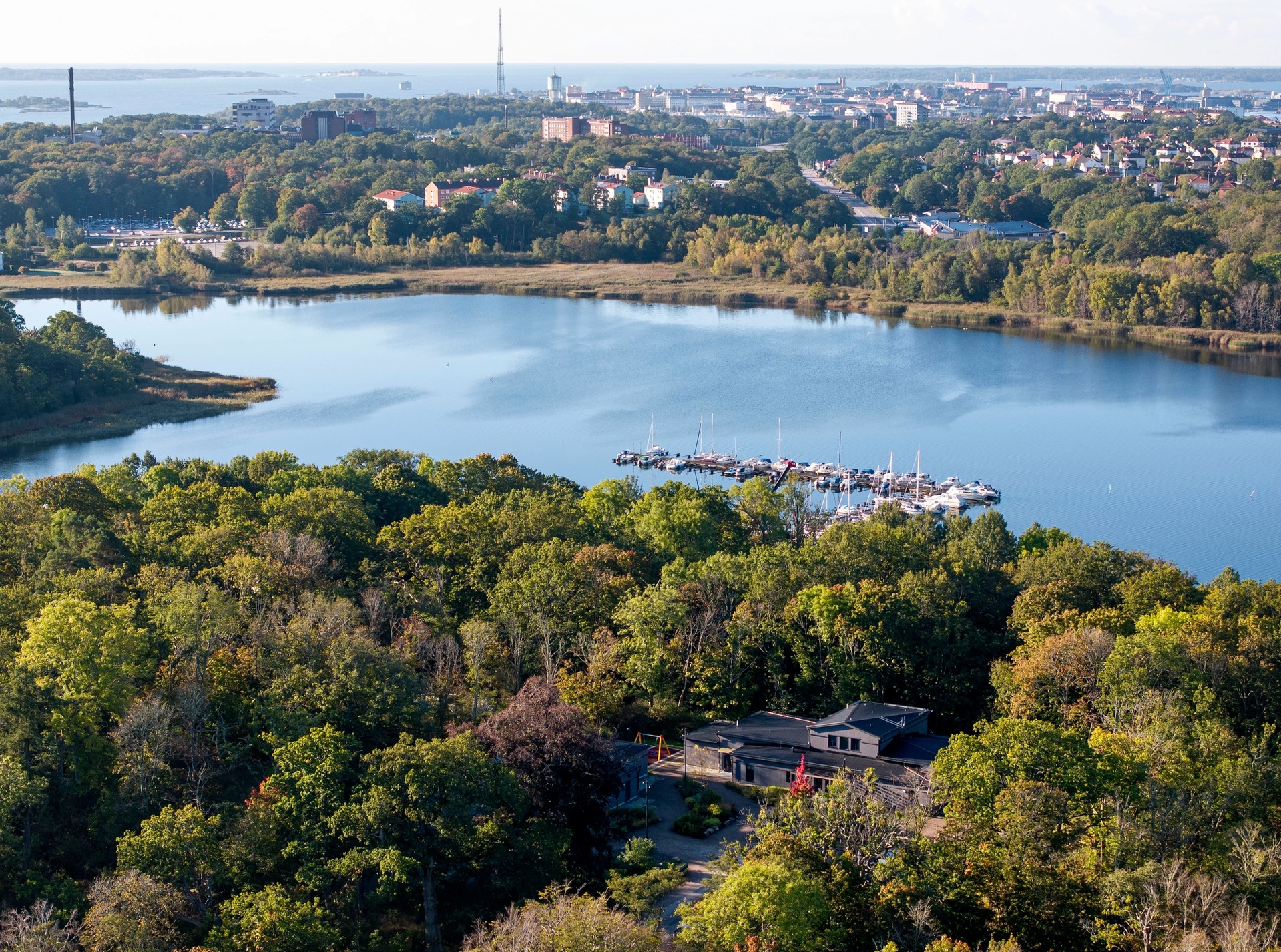 Villa Vik. LSS-boende utanför Karlskrona. Flygfoto