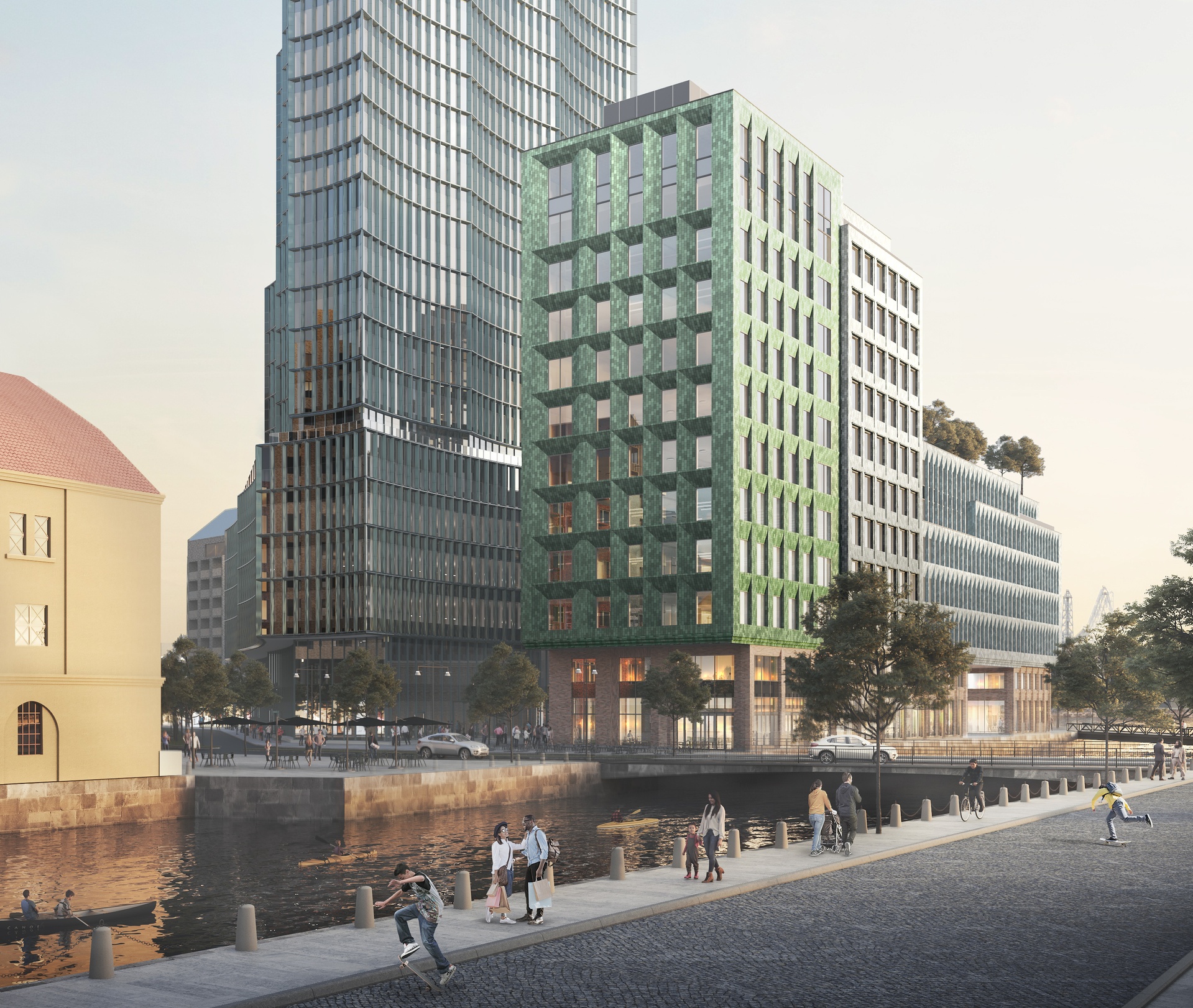 Visualisering av Kanalhuset, Global Business Gate i Göteborg