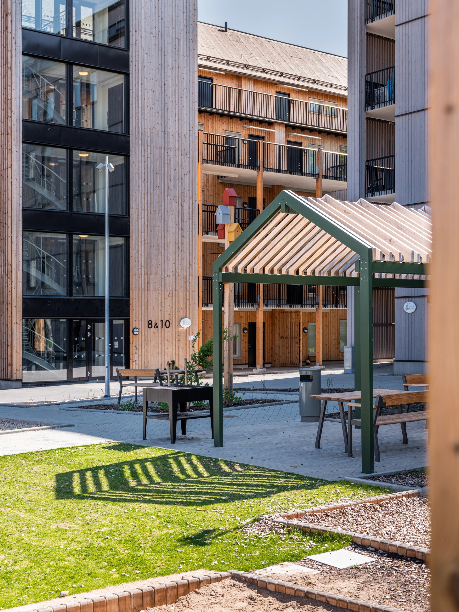 Titteridamm innergård pergola