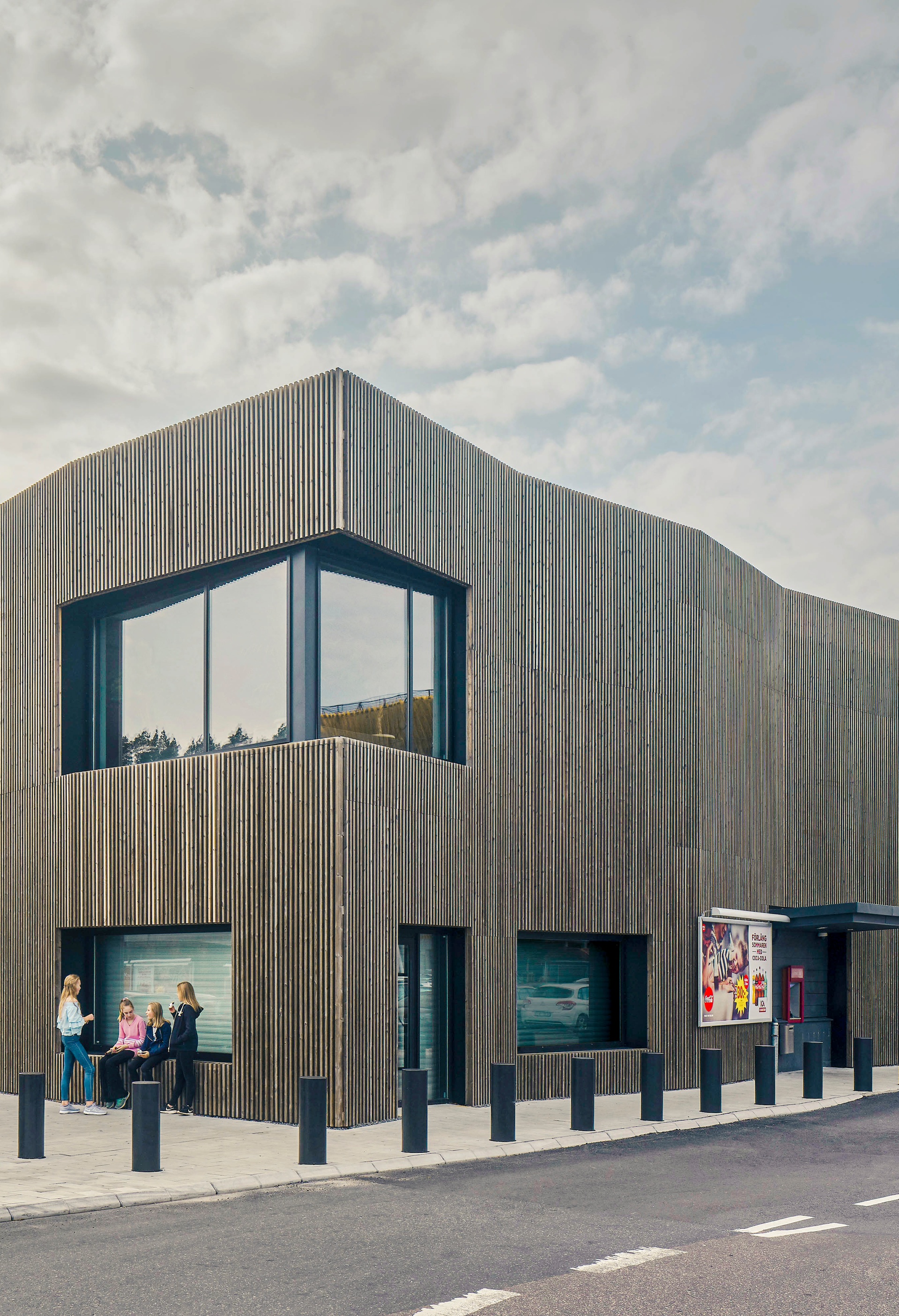 Kodakhuset i Nya Hovås, fasad i trä