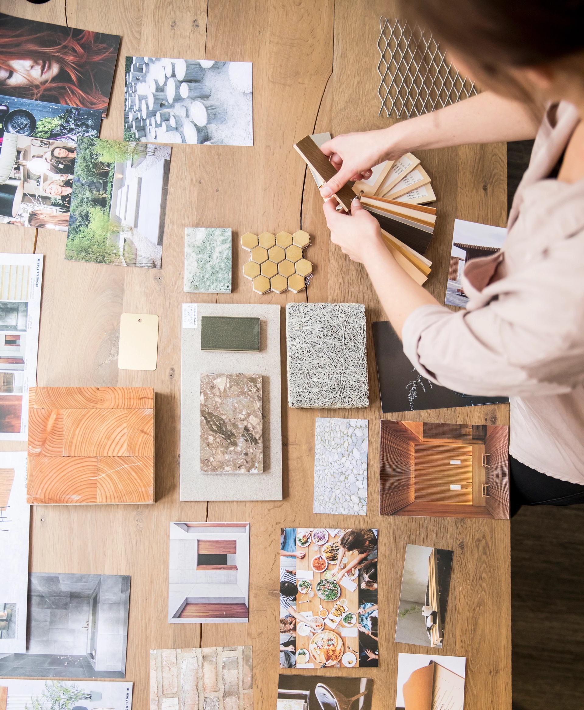 Moodboard för hotellprojekt på Krook & Tjäder