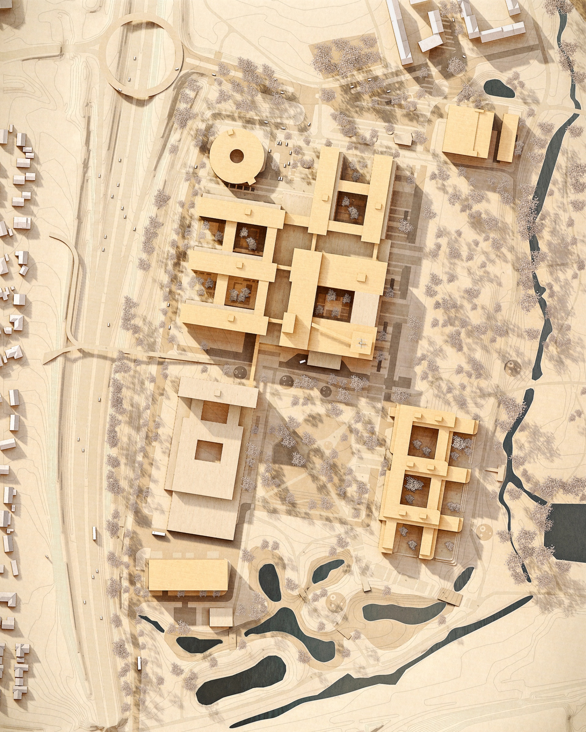 Kartbild visar placering av Helsingborgs nya sjukhus i Östra Ramlösa