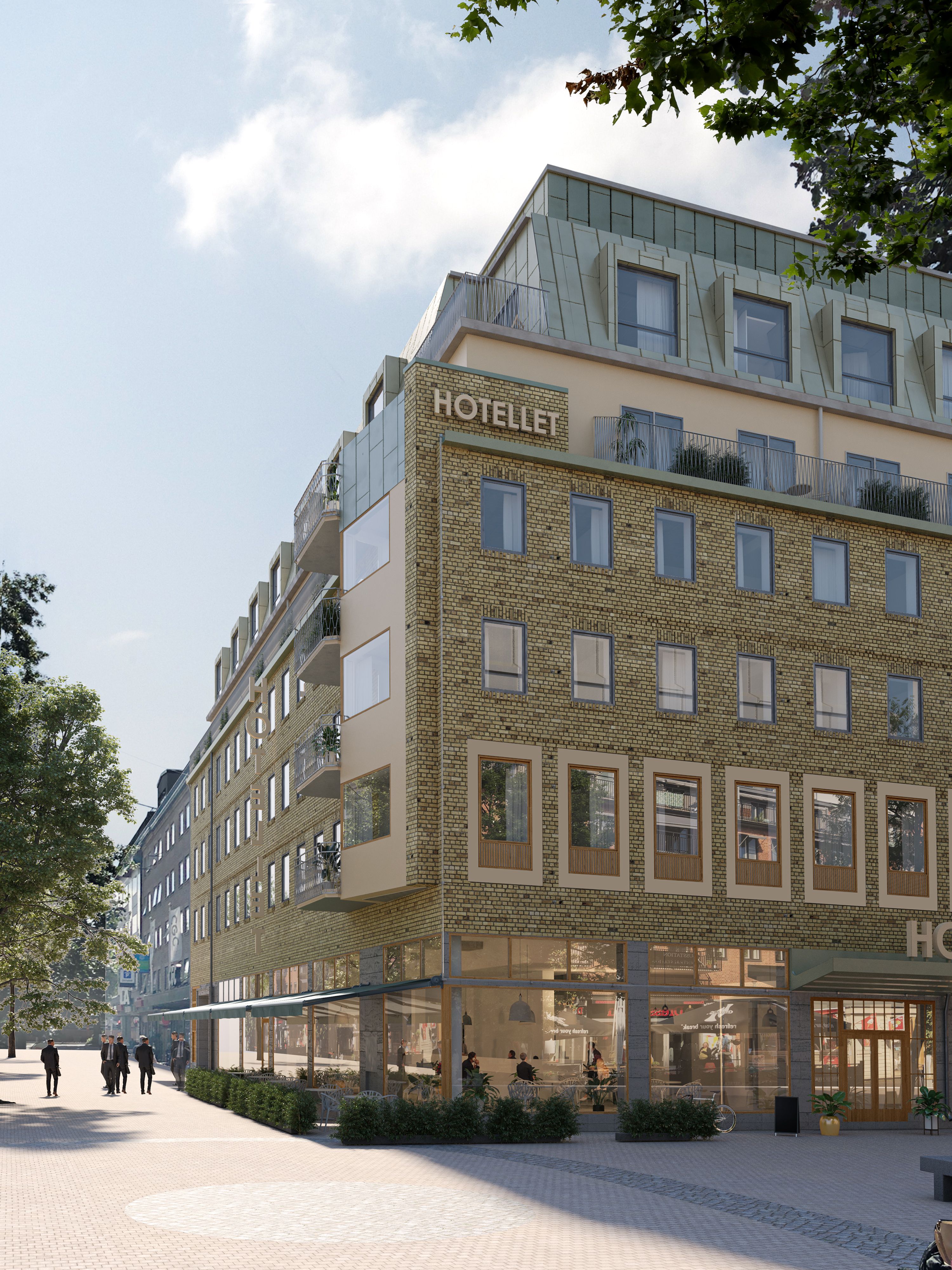 Visualisering av Hotel Fratelli Karlstad. Av Krook & Tjäder
