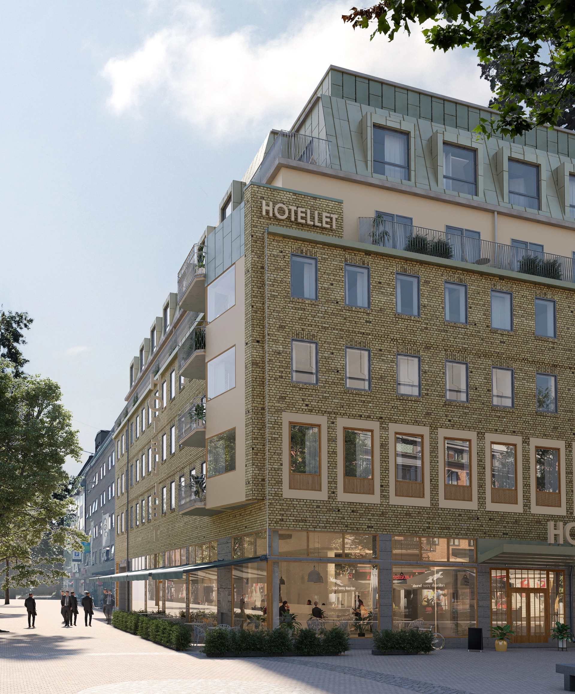 Visualisering av Hotel Fratelli Karlstad. Av Krook & Tjäder