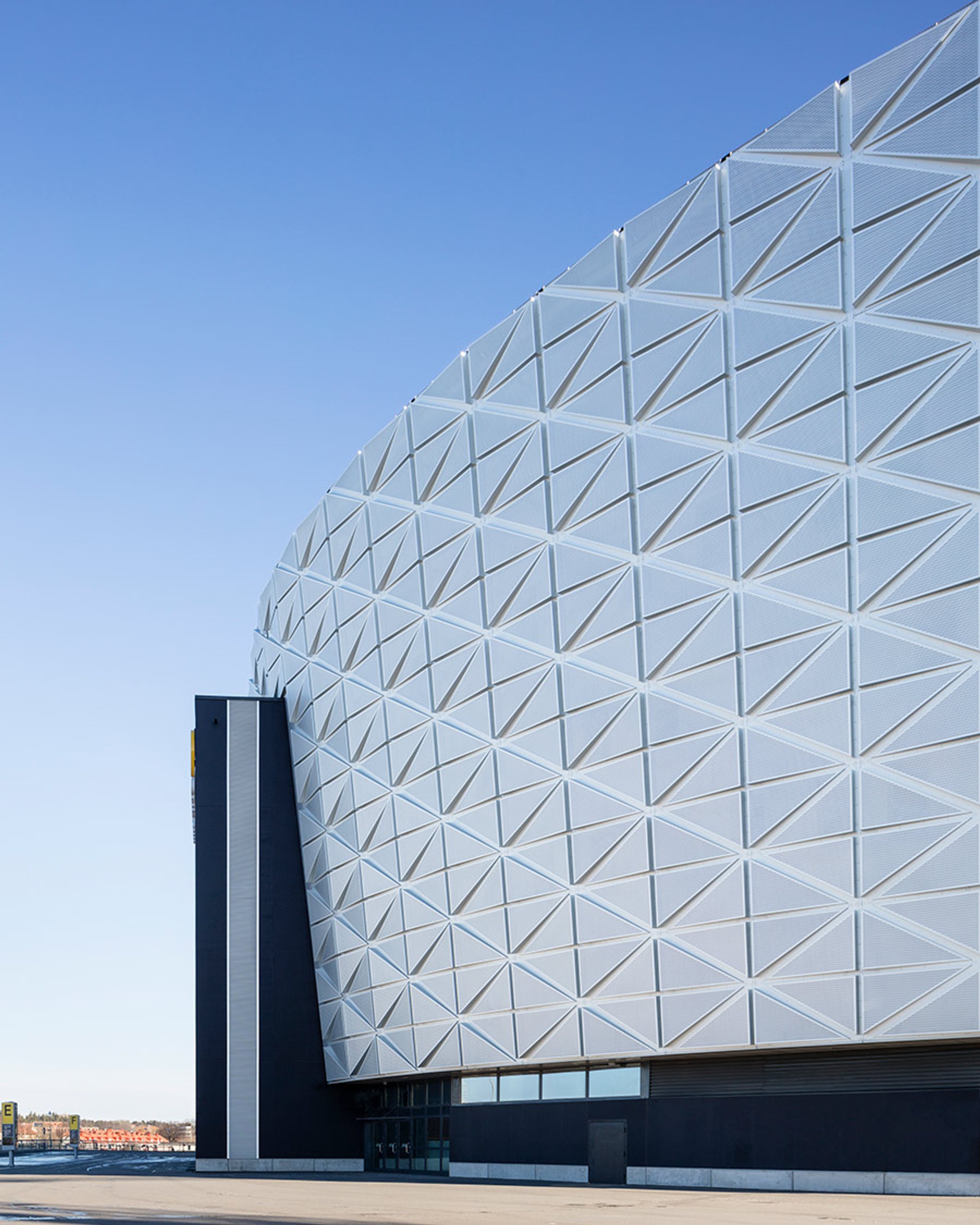 Fasad på Friends Arena i Stockholm
