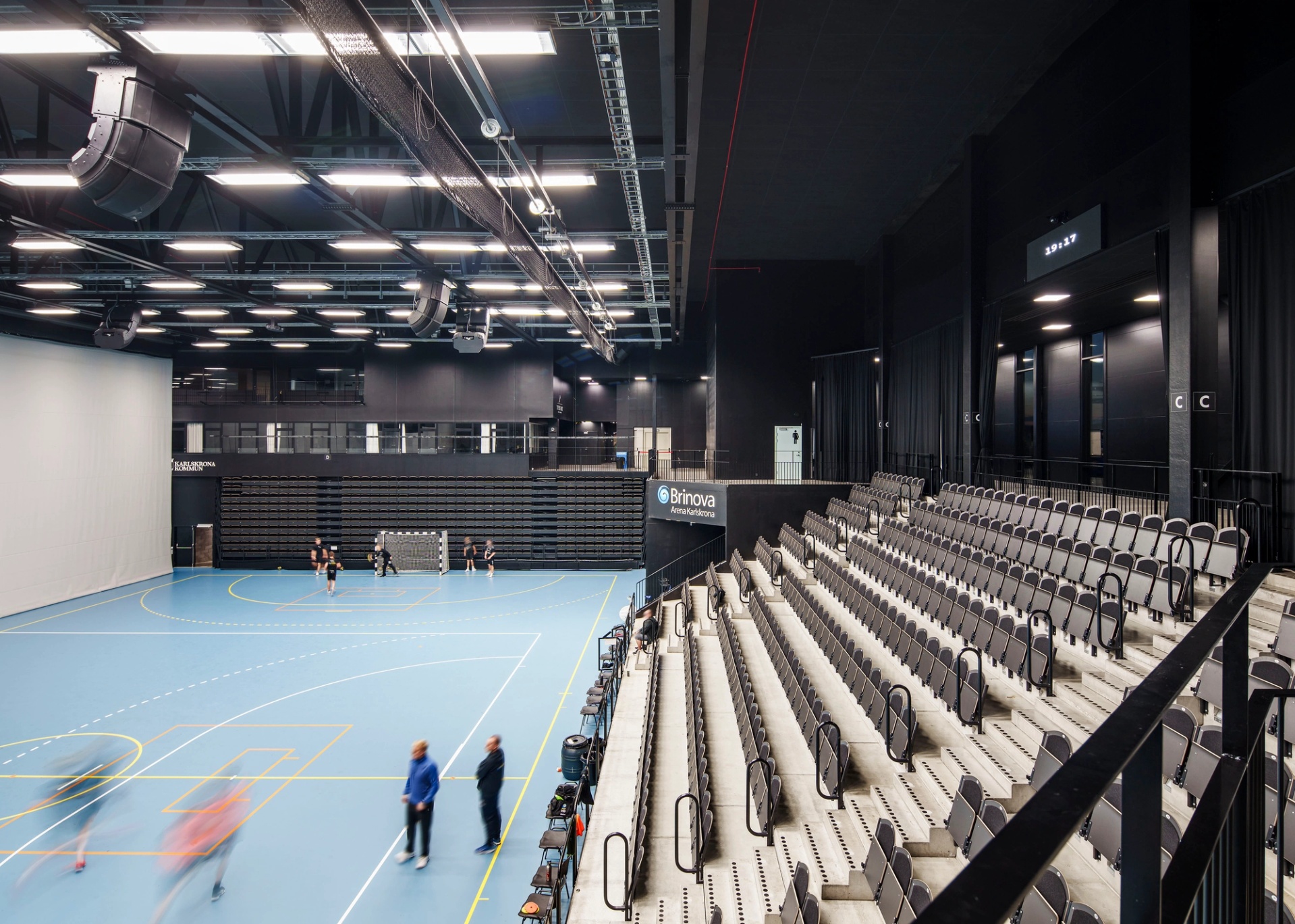 Brinova Arena Karlskrona. Läktare, handboll.