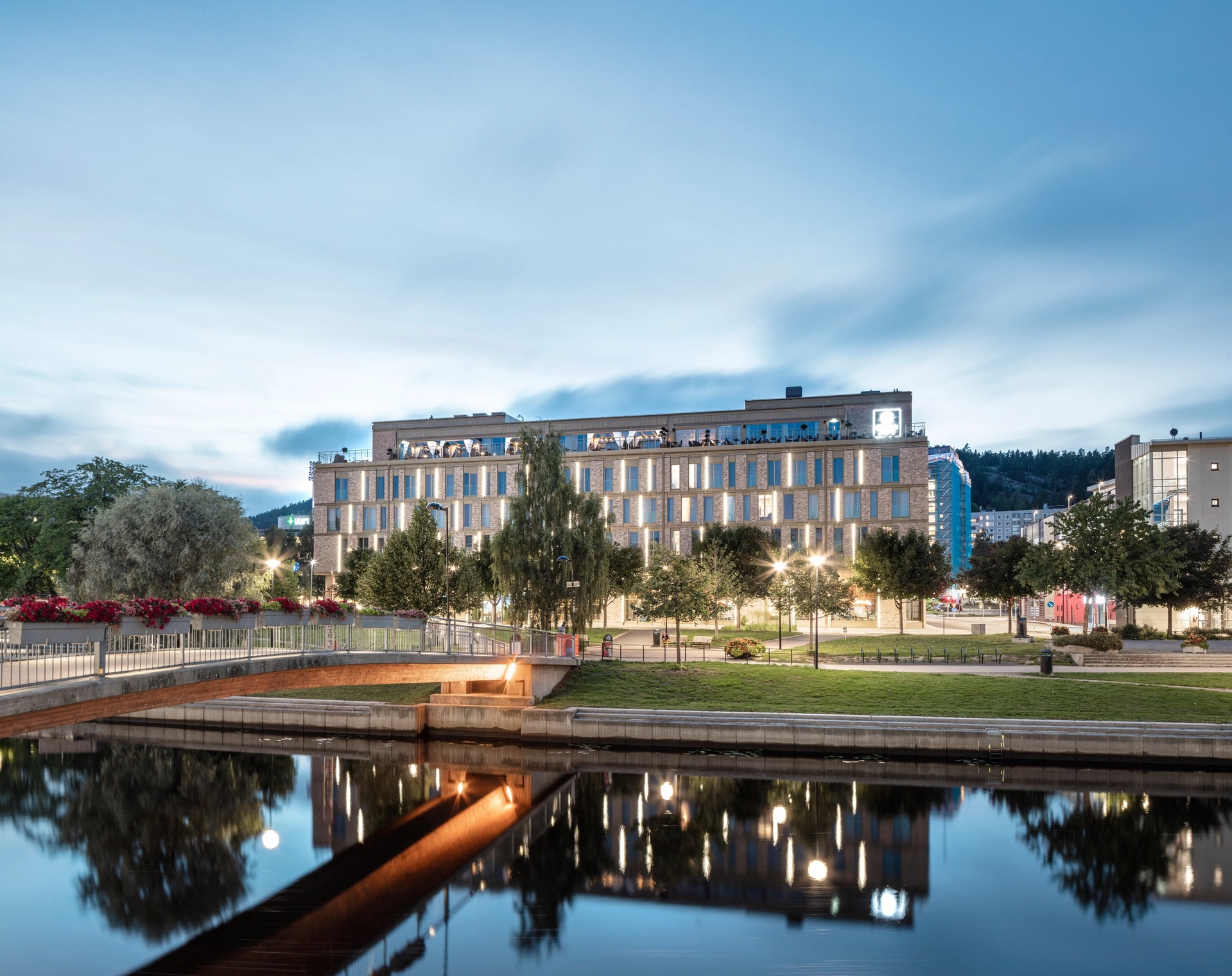 Clarion Hotel Sundsvall vy från Selångersån