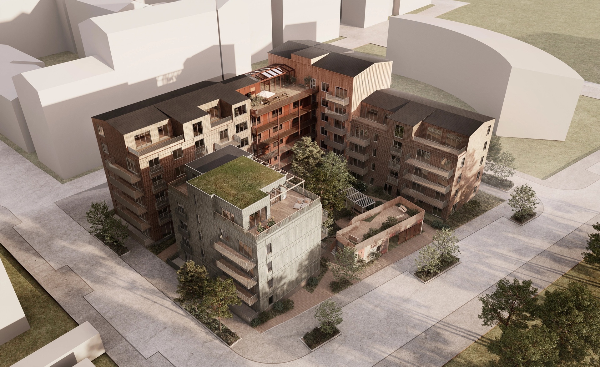 Skogsbrynet, Rosendal. Visualisering, översikt.