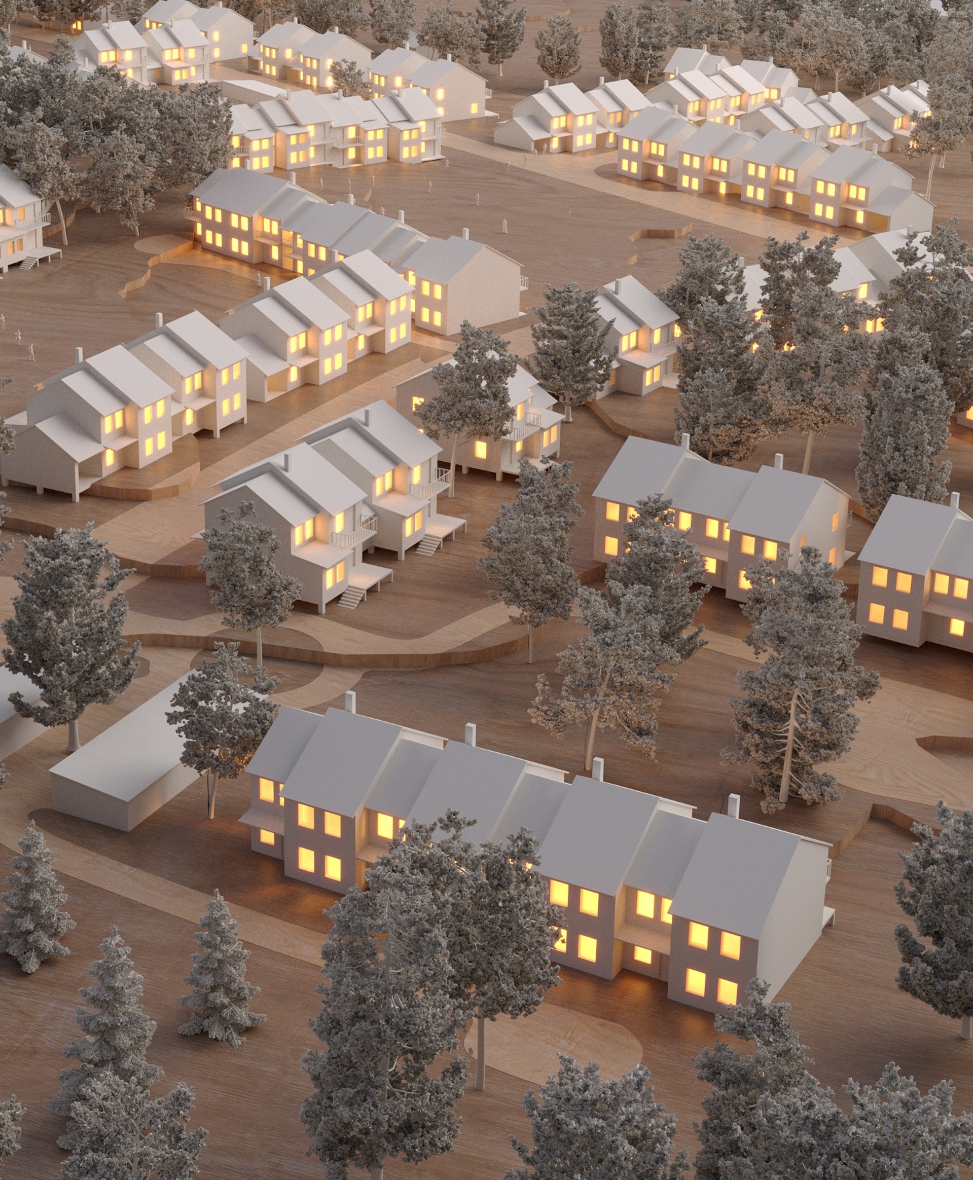 Visualisering av förslag för Järpgårdarna i Åre
