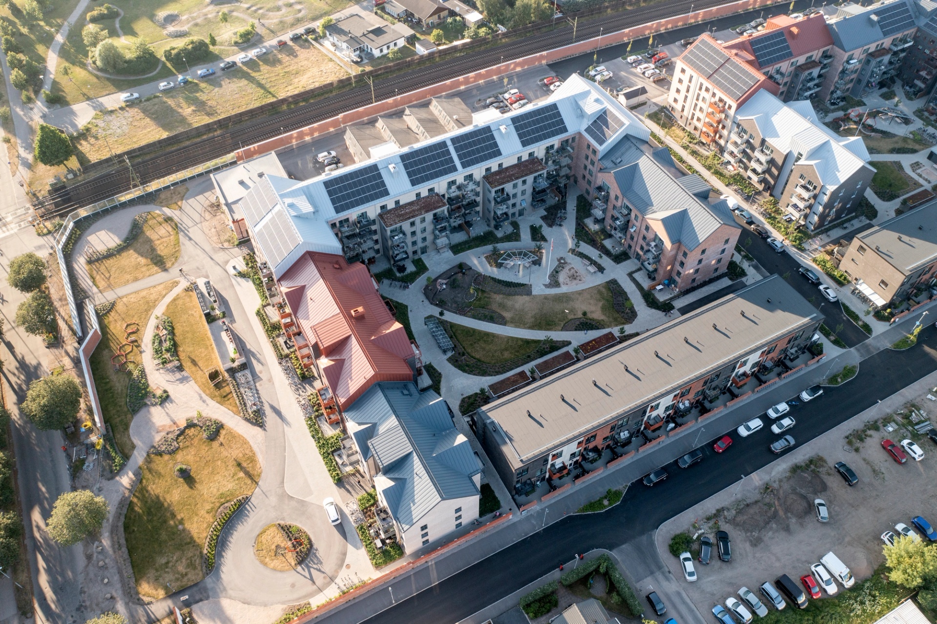 Lundgrens trädgårdar från ovan